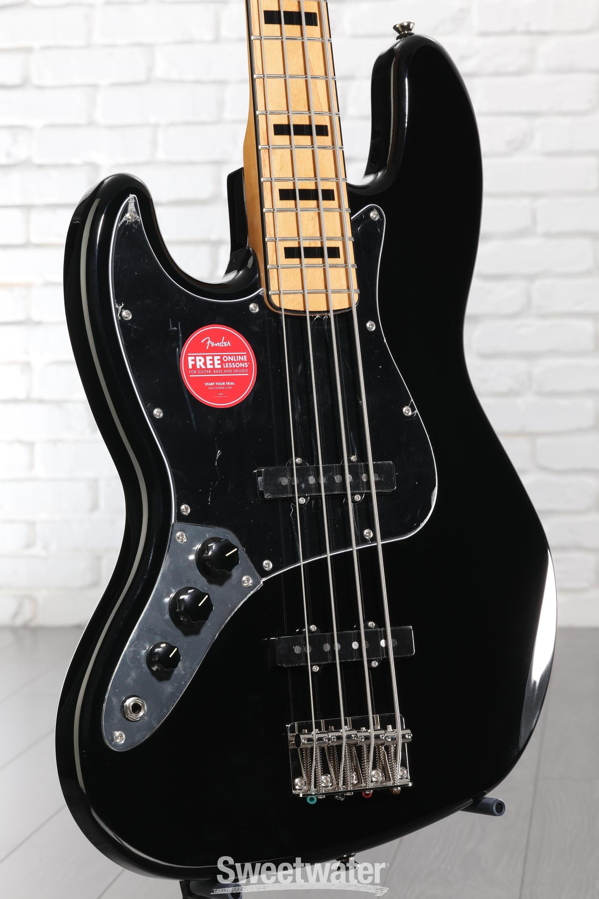 Squier Classic Vibe '70s Jazz Bass, Left-handed - Black | Sweetwater