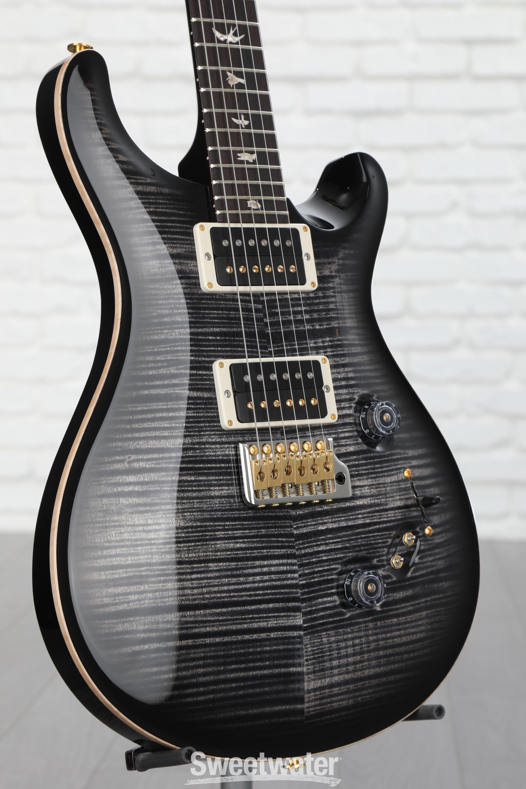 PRS Custom 24-08 10-Top - Charcoal Burst with Pattern