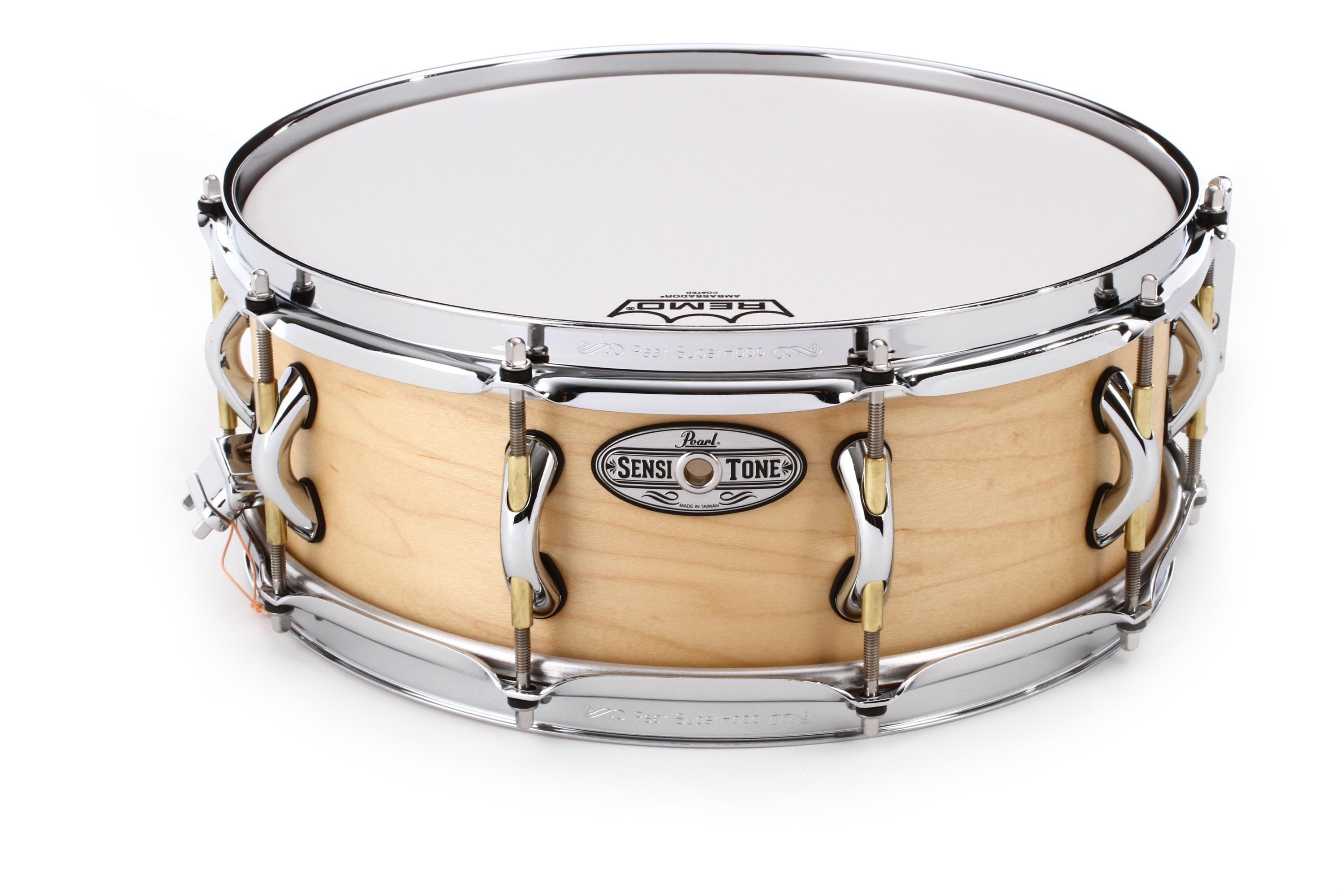 Used Pearl 14X5 Sensitone Premium Snare Drum Natural 210