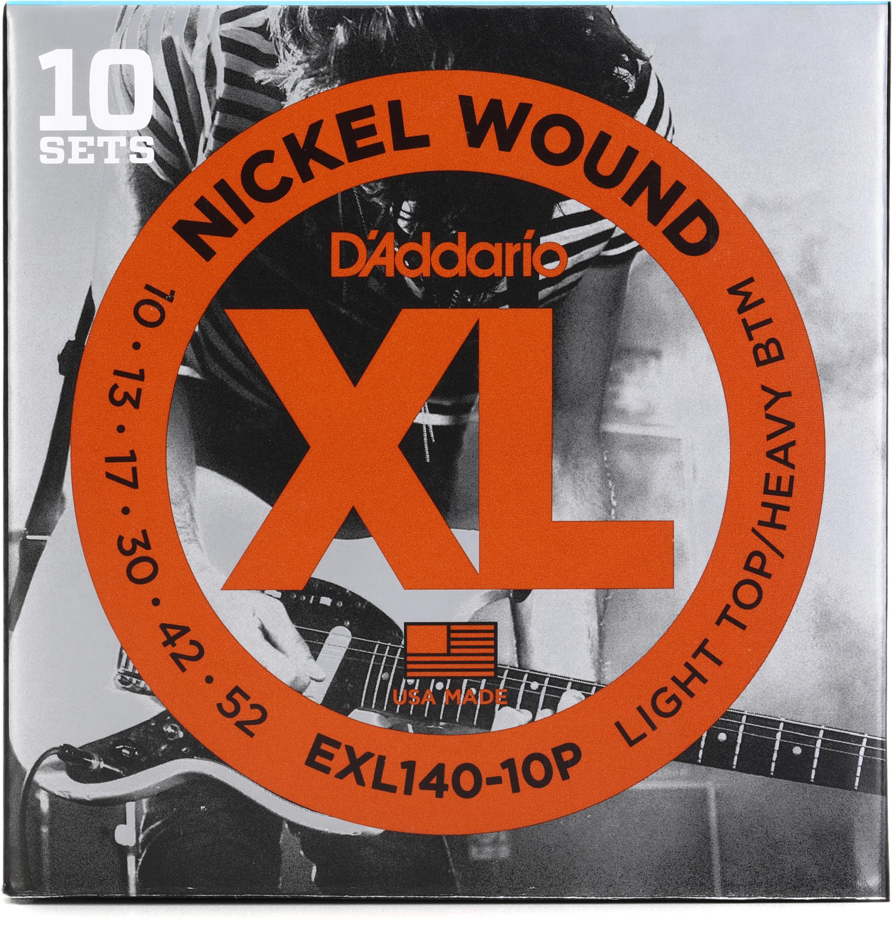 ダダリオ  EXL140-10P XL ヘビーボトム／10セットパックを２箱 DADDARIO ( ダダリオ ) EXL140-10P XL Nickel Multi-Packs Light