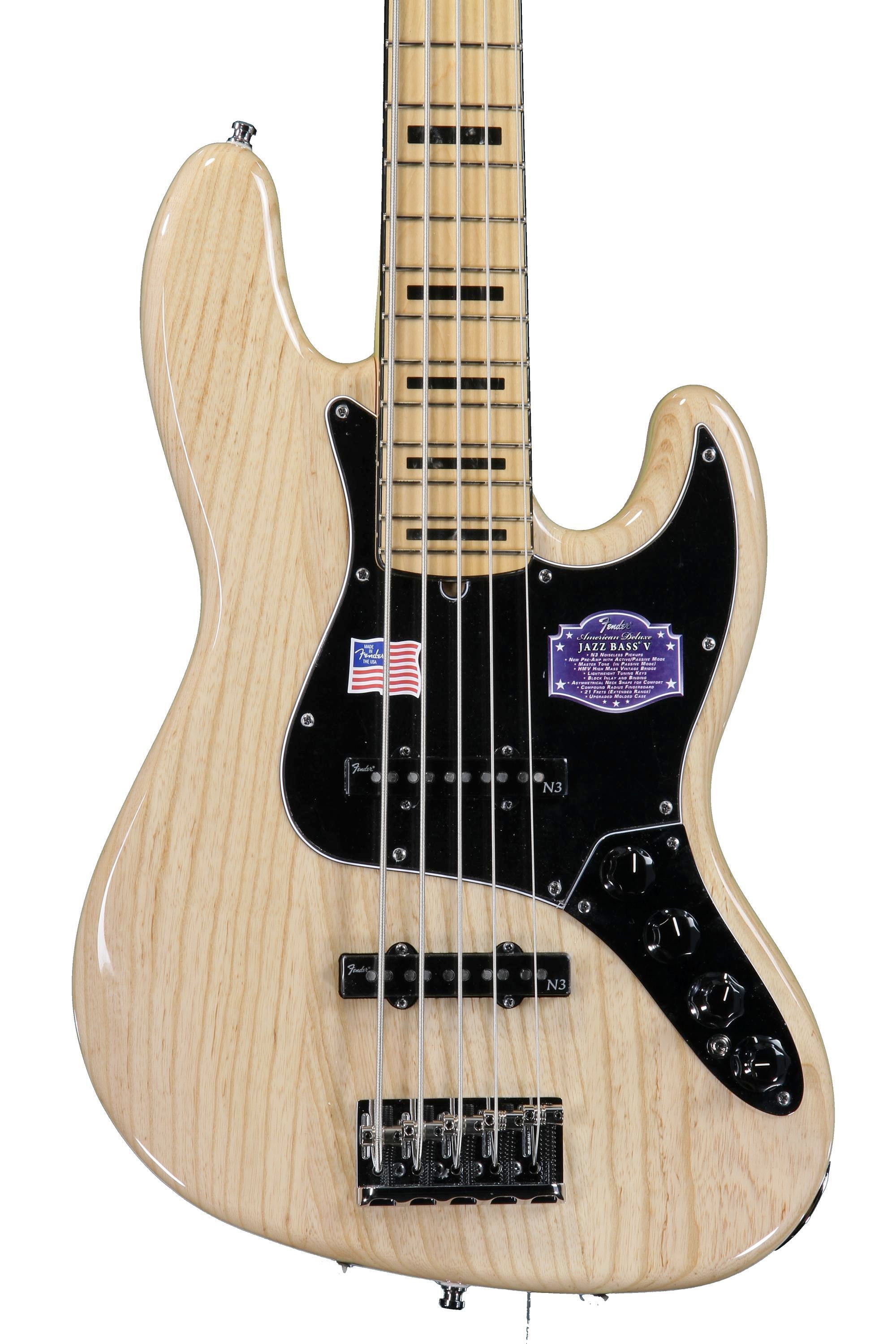 Fender American Deluxe Jazz Bass V - Natural