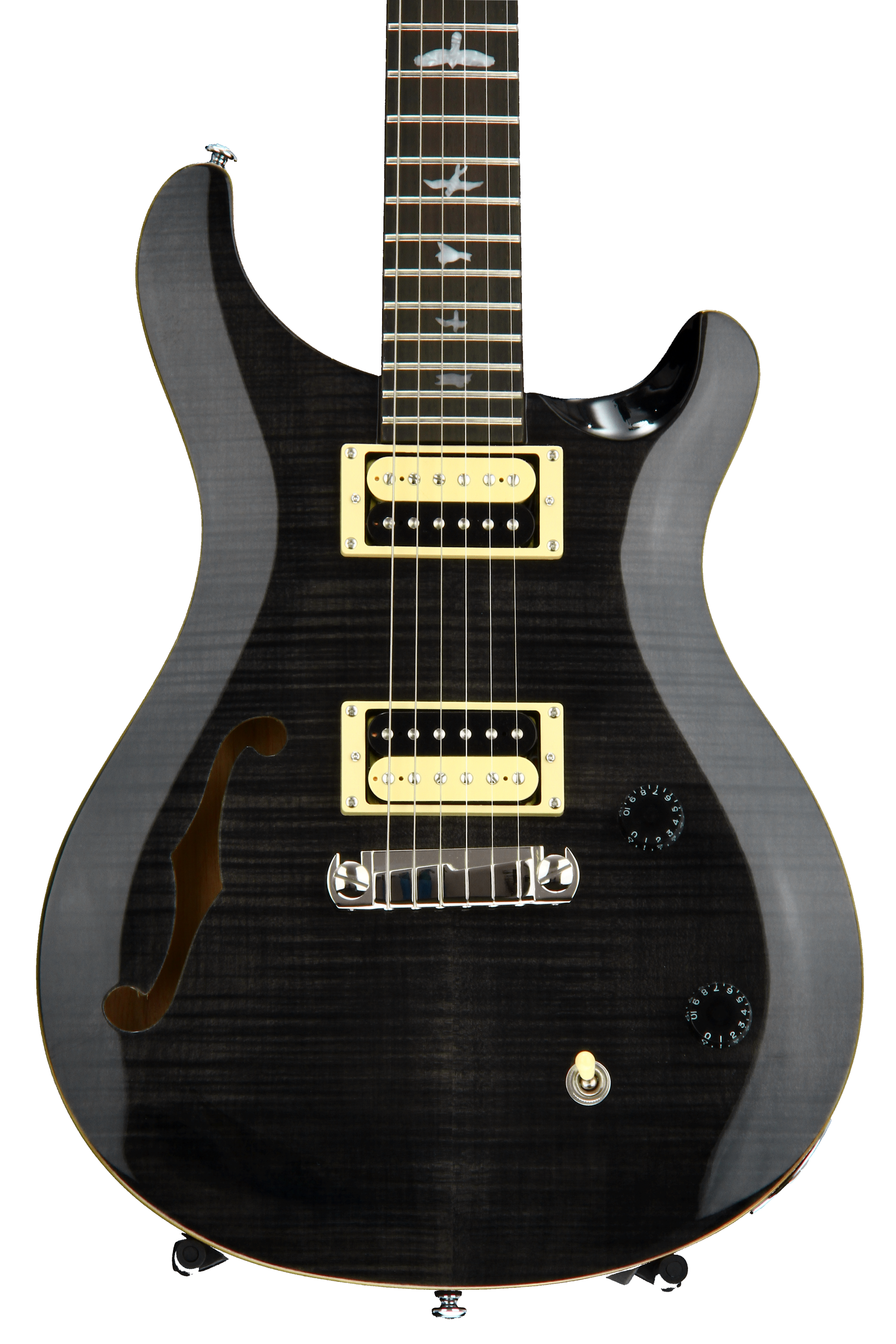 PRS SE Custom 22 Semi-hollow - Gray Black | Sweetwater