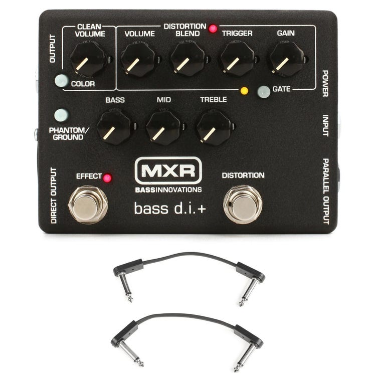 MXR M80 Bass D.I.+ Bass Distortion Pedal with EBS Patch Cables  