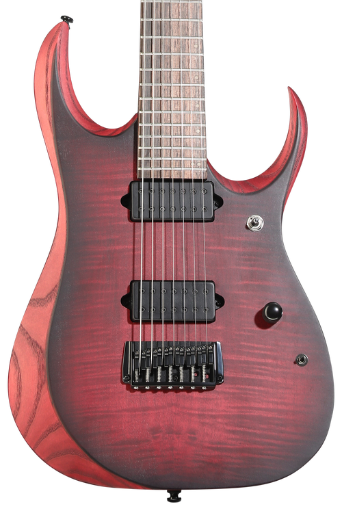 Ibanez Standard RGD721FA 7-string Electric Guitar - Stained Wine Red Burst Flat