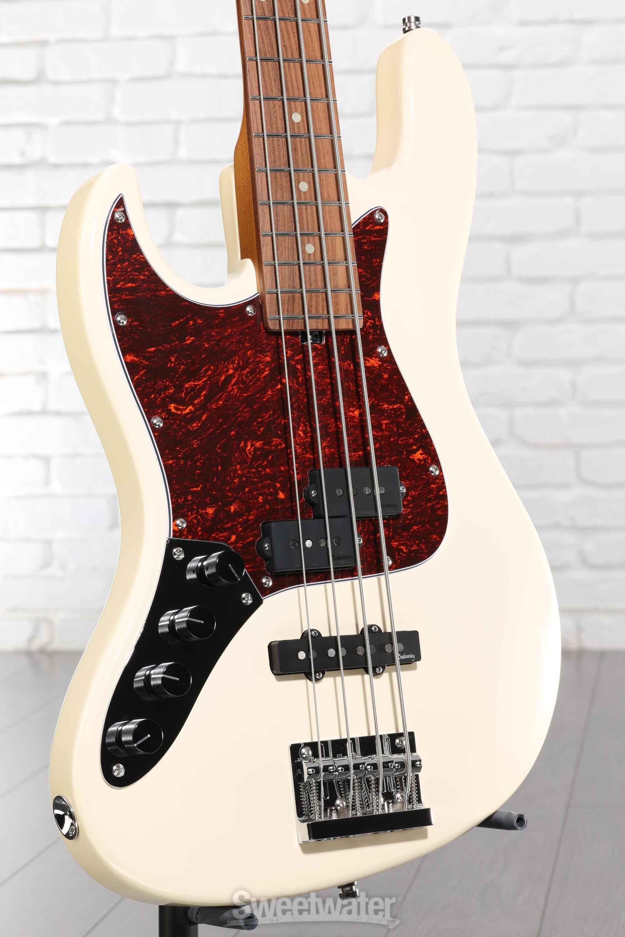 Photo of Sadowsky MetroExpress 21-fret Hybrid PJ Left-handed 4-string Bass - Olympic White