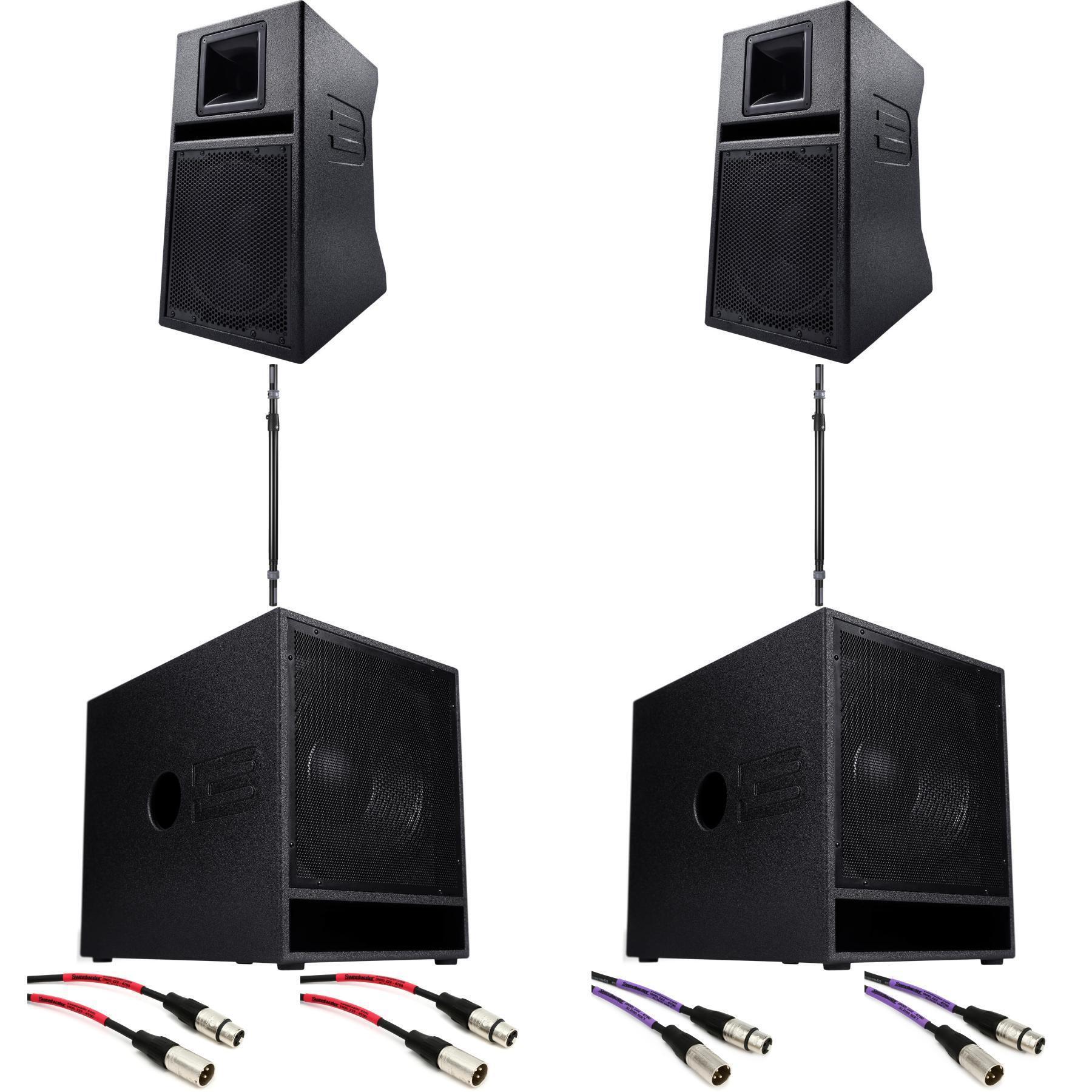 BASSBOSS SV9MK3 1,200watt 9" Powered Speaker and BB15MK3 2,500watt