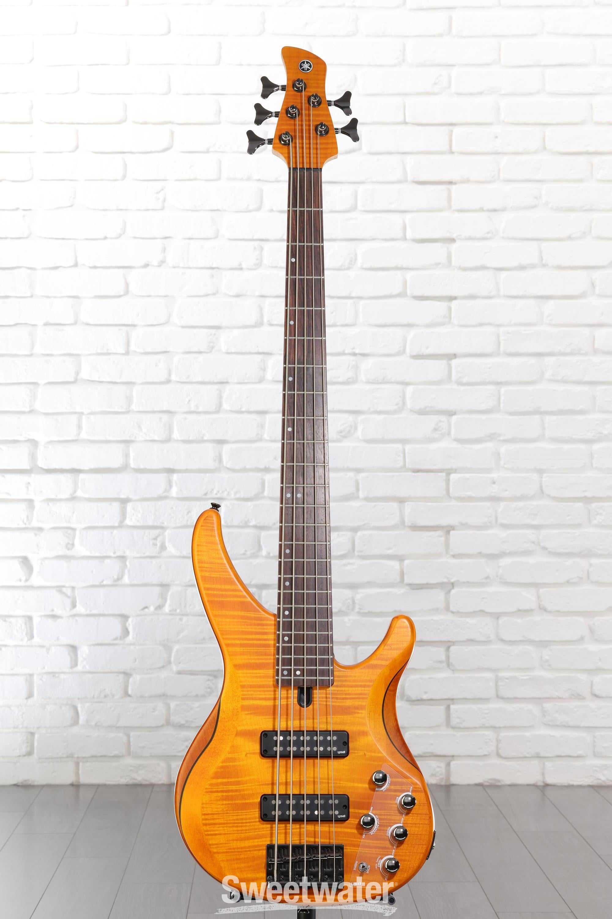 Yamaha TRBX605FM 5-string Bass Guitar - Matte Amber | Sweetwater