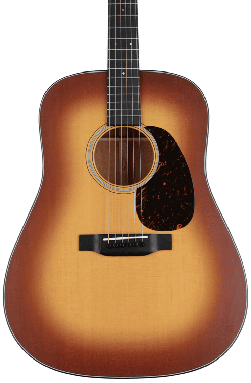 Martin D-18 Satin Acoustic Guitar - Satin Amberburst | Sweetwater
