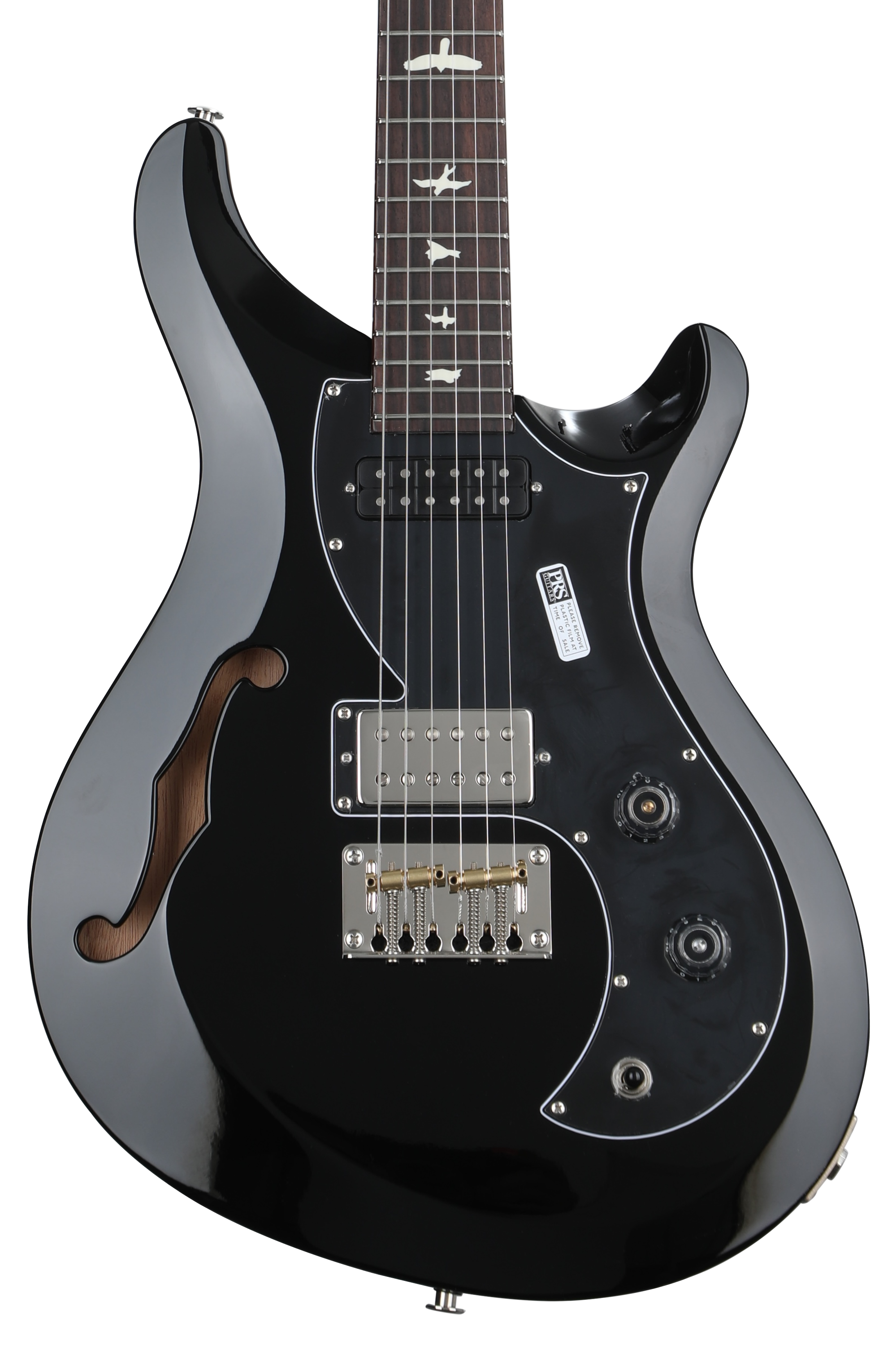 PRS S2 Vela Semi-Hollow Electric Guitar - Black | Sweetwater