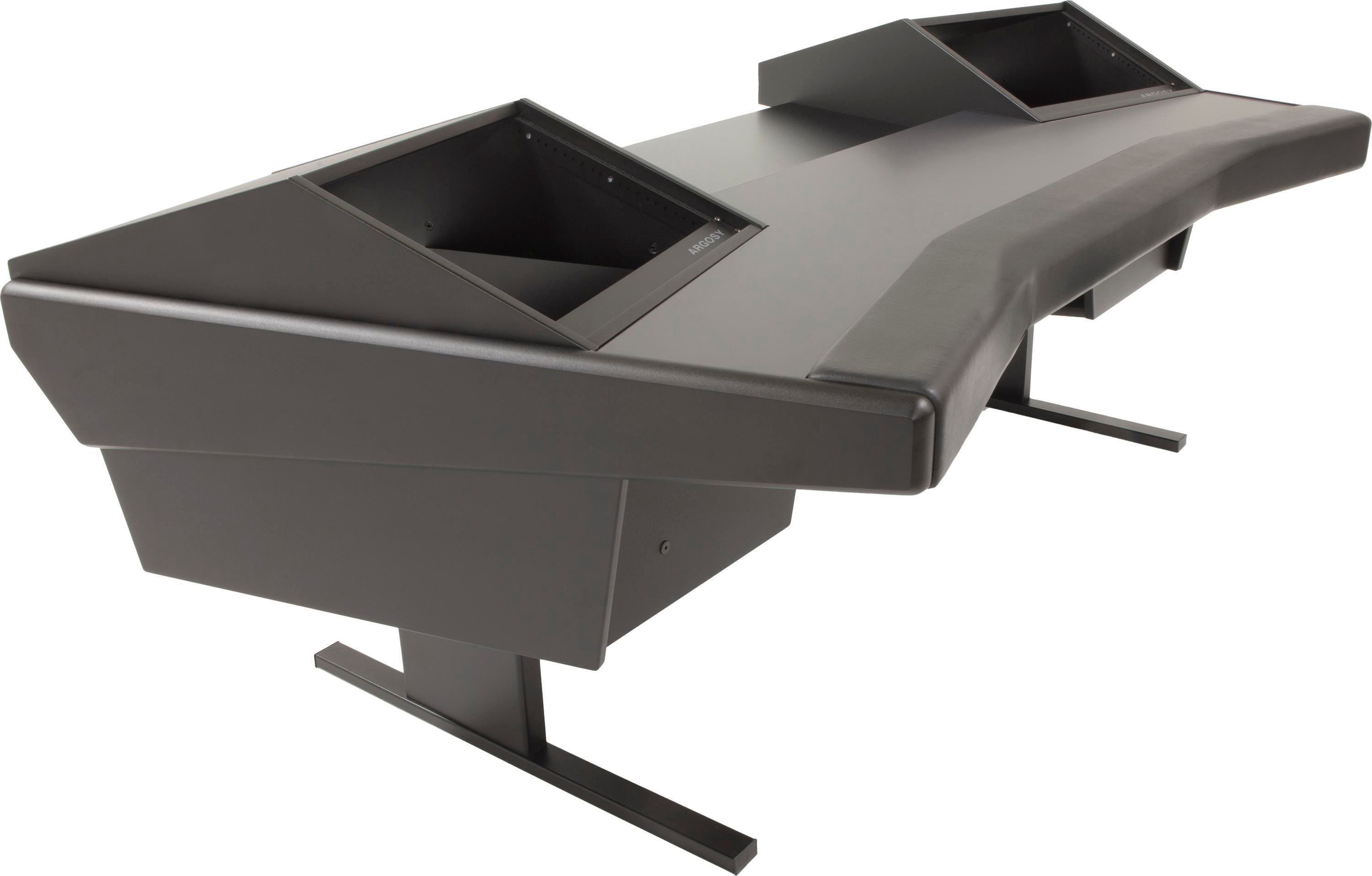 Argosy Dual15 Studio Workstation Desk with 800 Racks - Black Trim