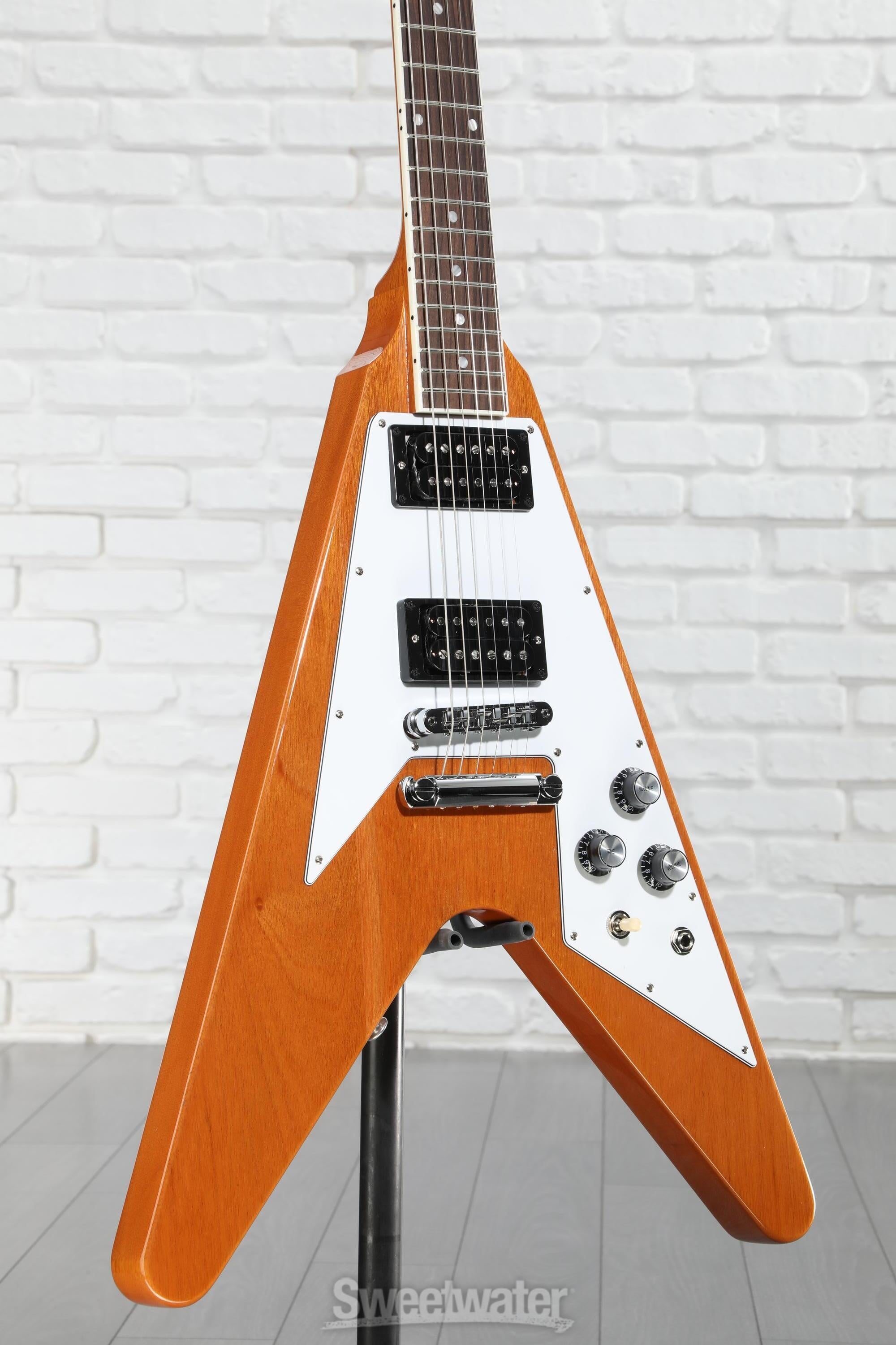 Gibson 70s Flying V Electric Guitar - Antique Natural