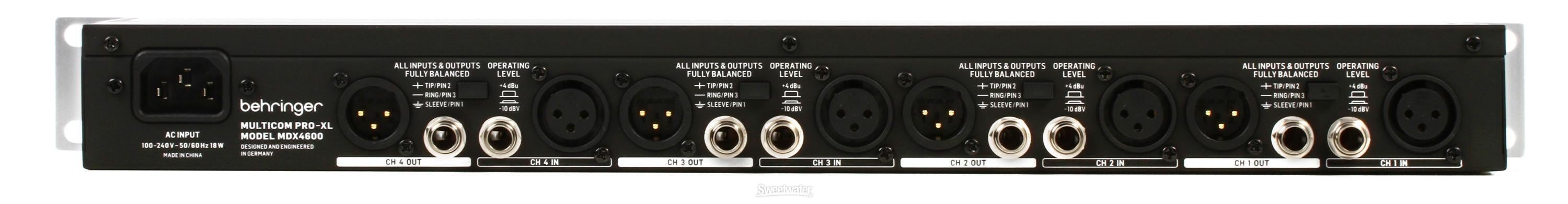 Behringer Multicom Pro-XL MDX4600 Reviews | Sweetwater Behringer Multicom Pro-XL MDX4600 Reviews | Sweetwater