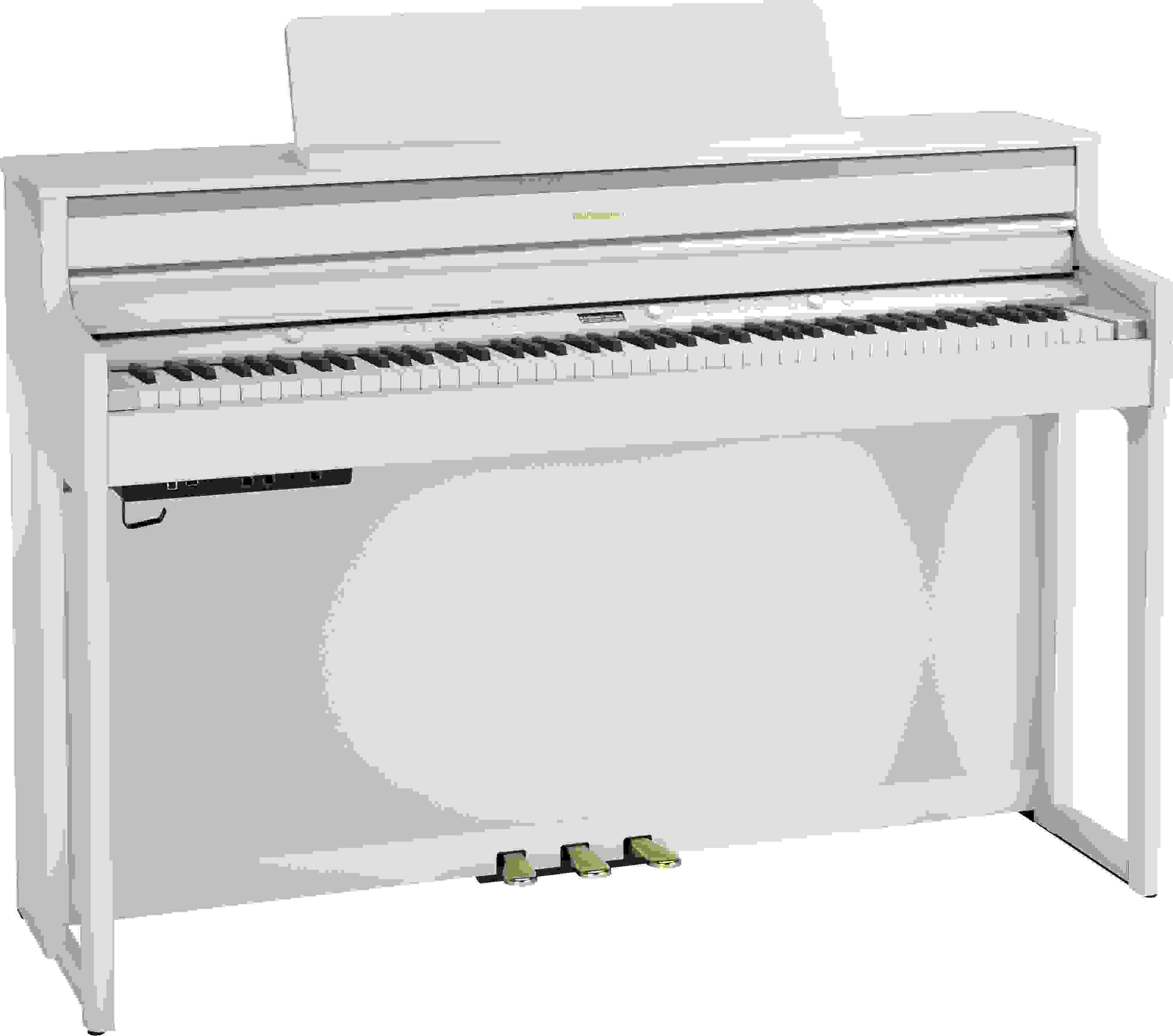 Roland HP704 Digital Upright Piano - Satin White