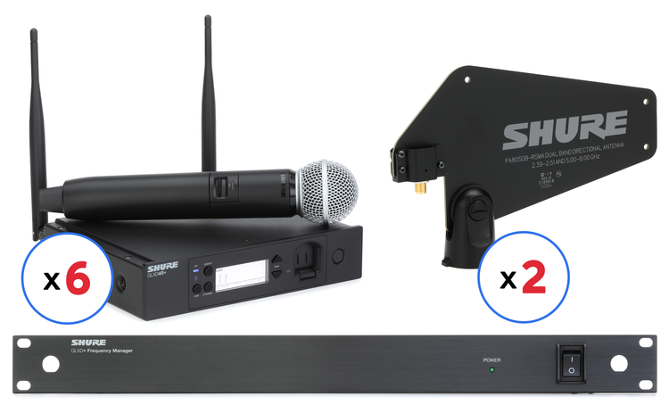 SHURE GLX-D DIGITAL WIRELESS VOCAL　SM58 Shure GLX-D Wireless Vocal System With SM58 Mic Z2 | Musician's Friend