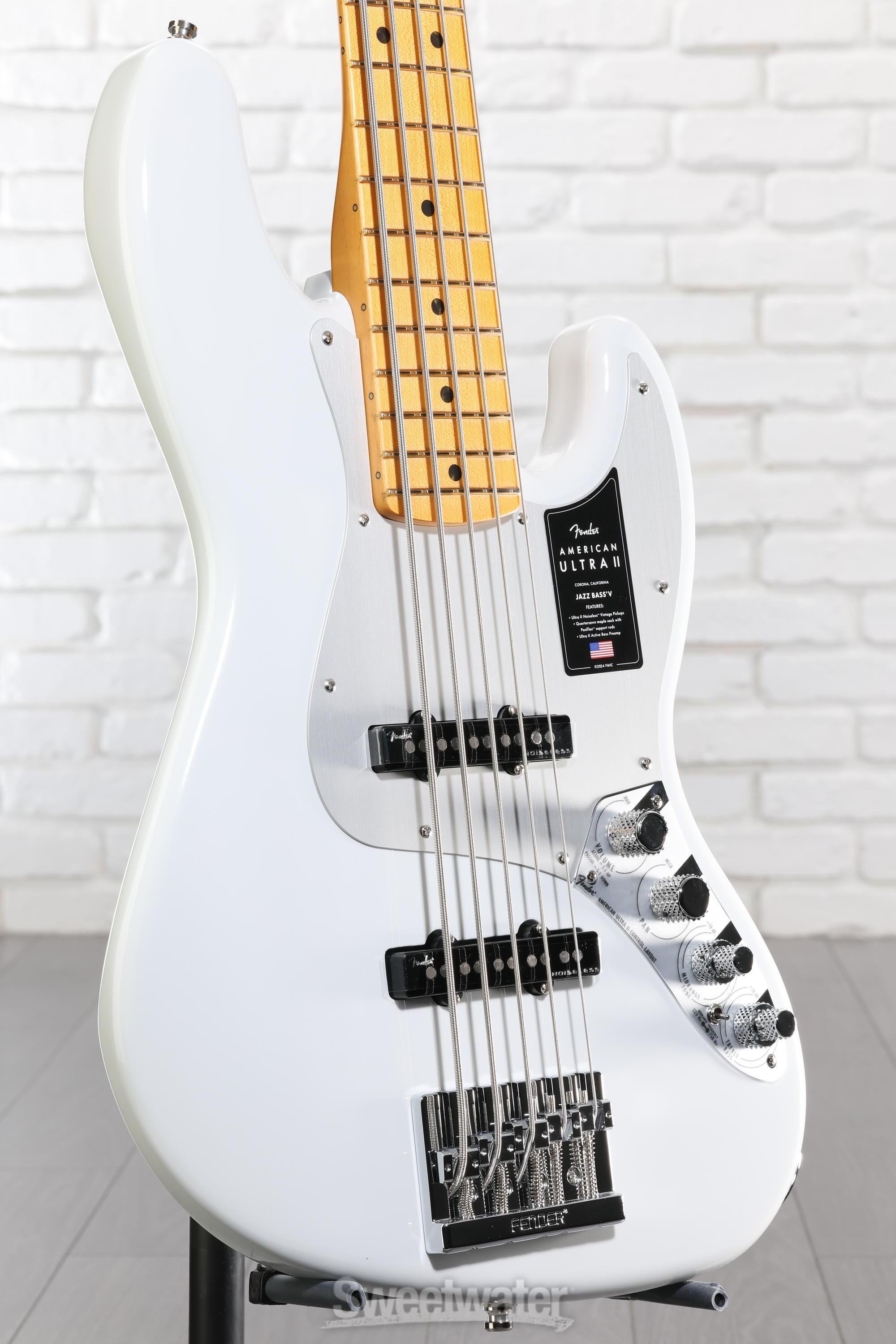 Fender American Ultra II Jazz Bass V - Avalanche with Maple