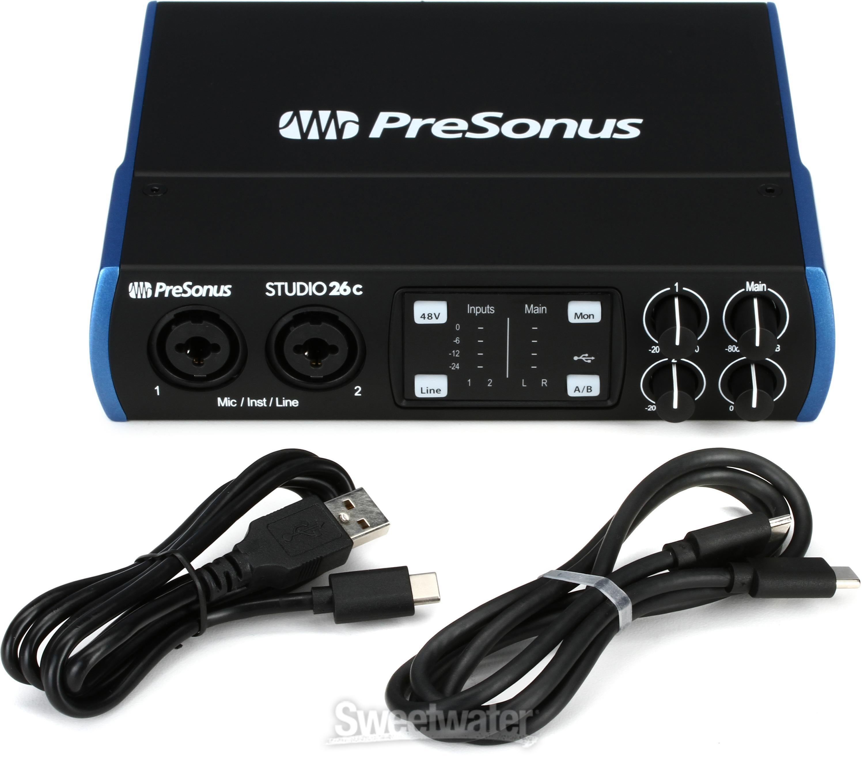 PreSonus Studio 26c USB-C Audio Interface | Sweetwater