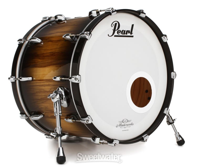 Masterworks Studio Exotic 9-piece Shell Pack with Snare Drum - Black to  Natural Burst over Cameroon Black Limba - Sweetwater
