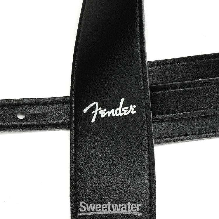 FENDER Broken-In Leather Strap Black