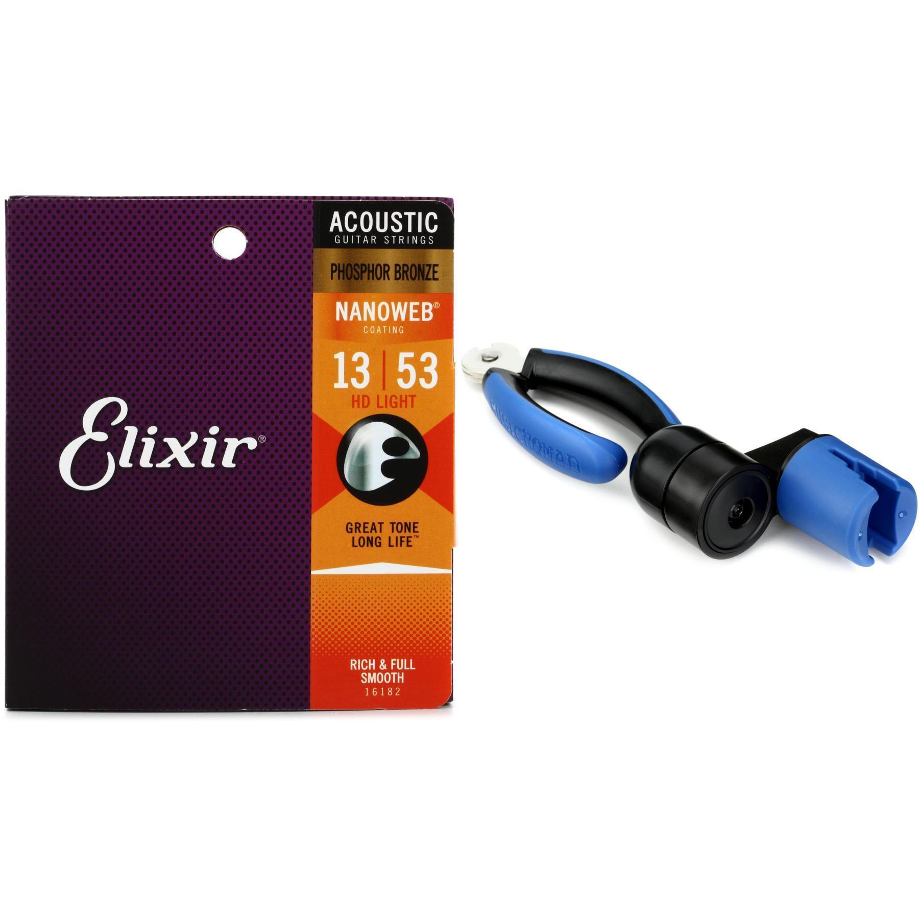 Elixir Strings 16182 Nanoweb Phosphor Bronze Acoustic Guitar Strings