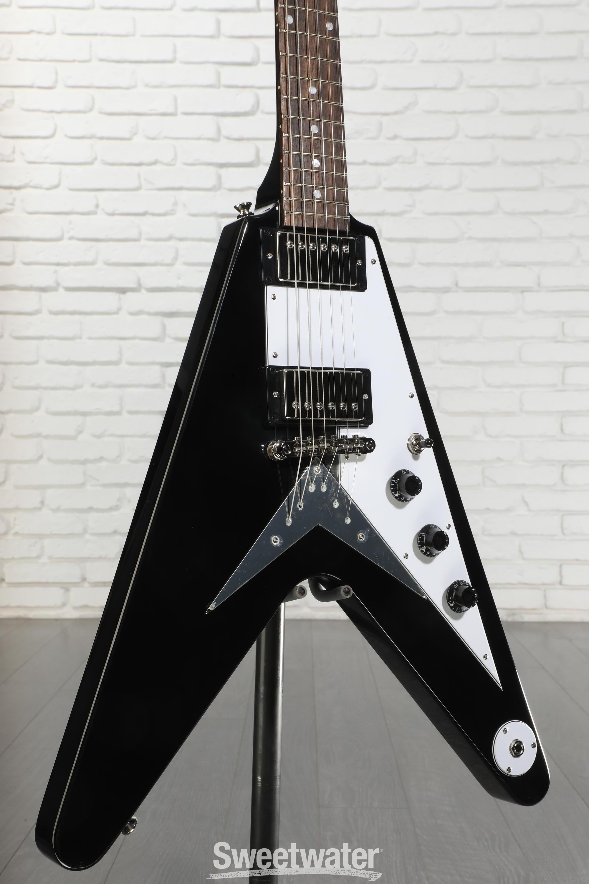 Epiphone Flying V Electric Guitar - Ebony | Sweetwater