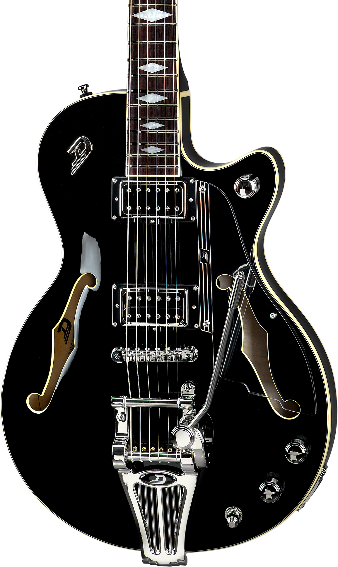 Duesenberg Starplayer TV DLX Semi-hollowbody Electric Guitar - Black ...