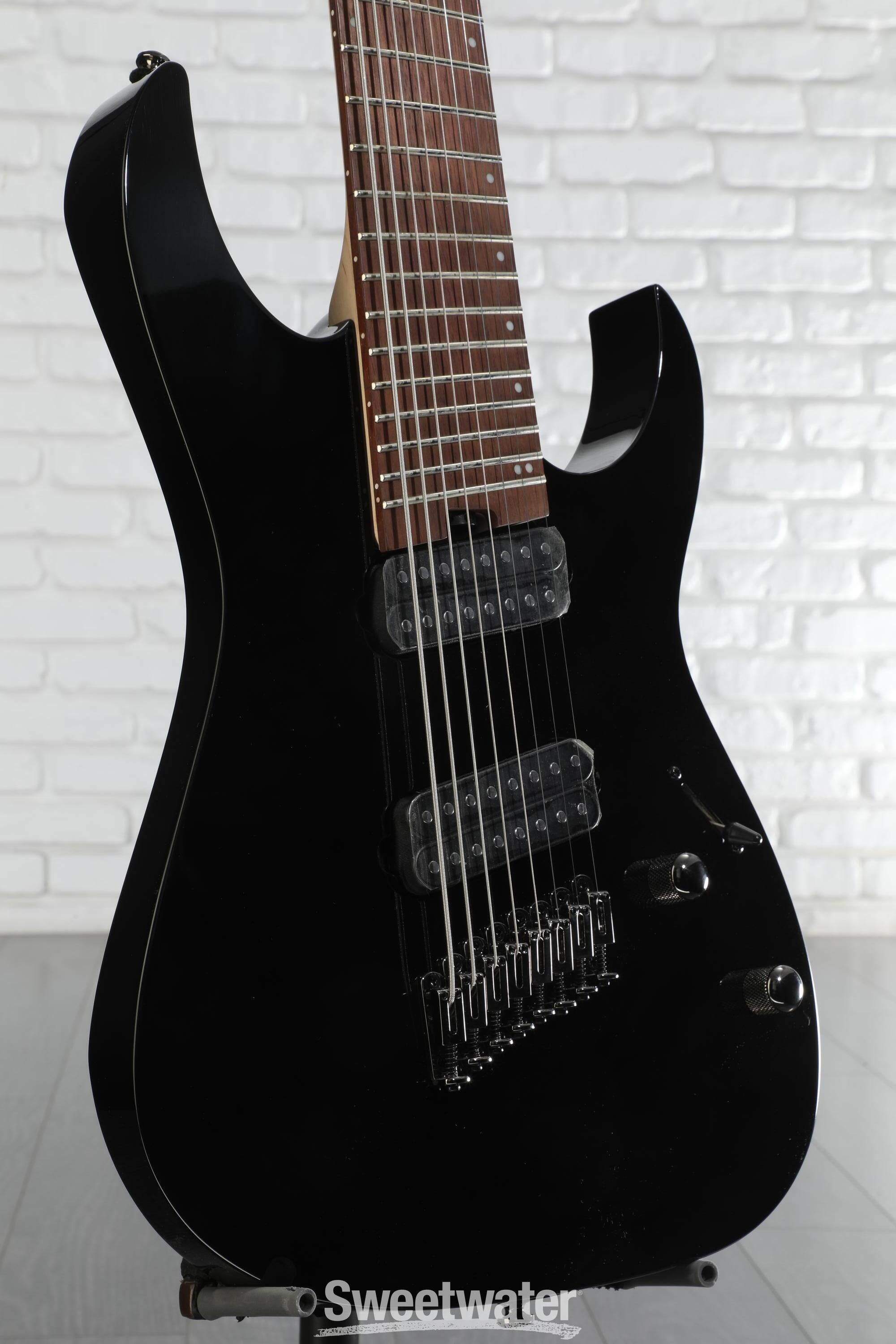 Ibanez RGMS8-BK ケース、ストラップ付き 8弦ギター Ibanez RG Multi Scale 8-String Electric Guitar - Black