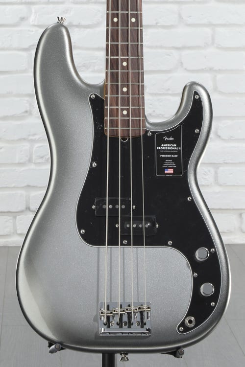 Fender American Professional II Precision Bass - Mercury with Rosewood Fingerboard