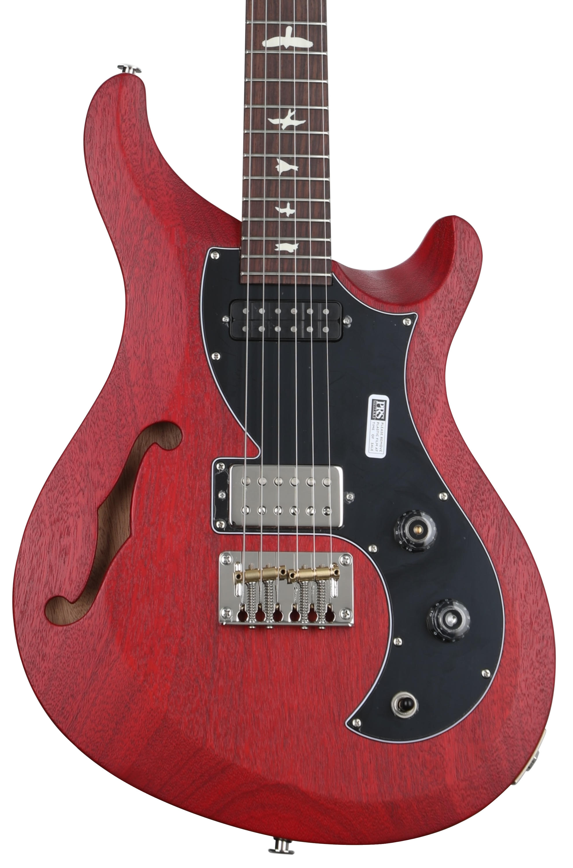 PRS S2 Vela Semi-Hollow Satin Electric Guitar - Vintage Cherry