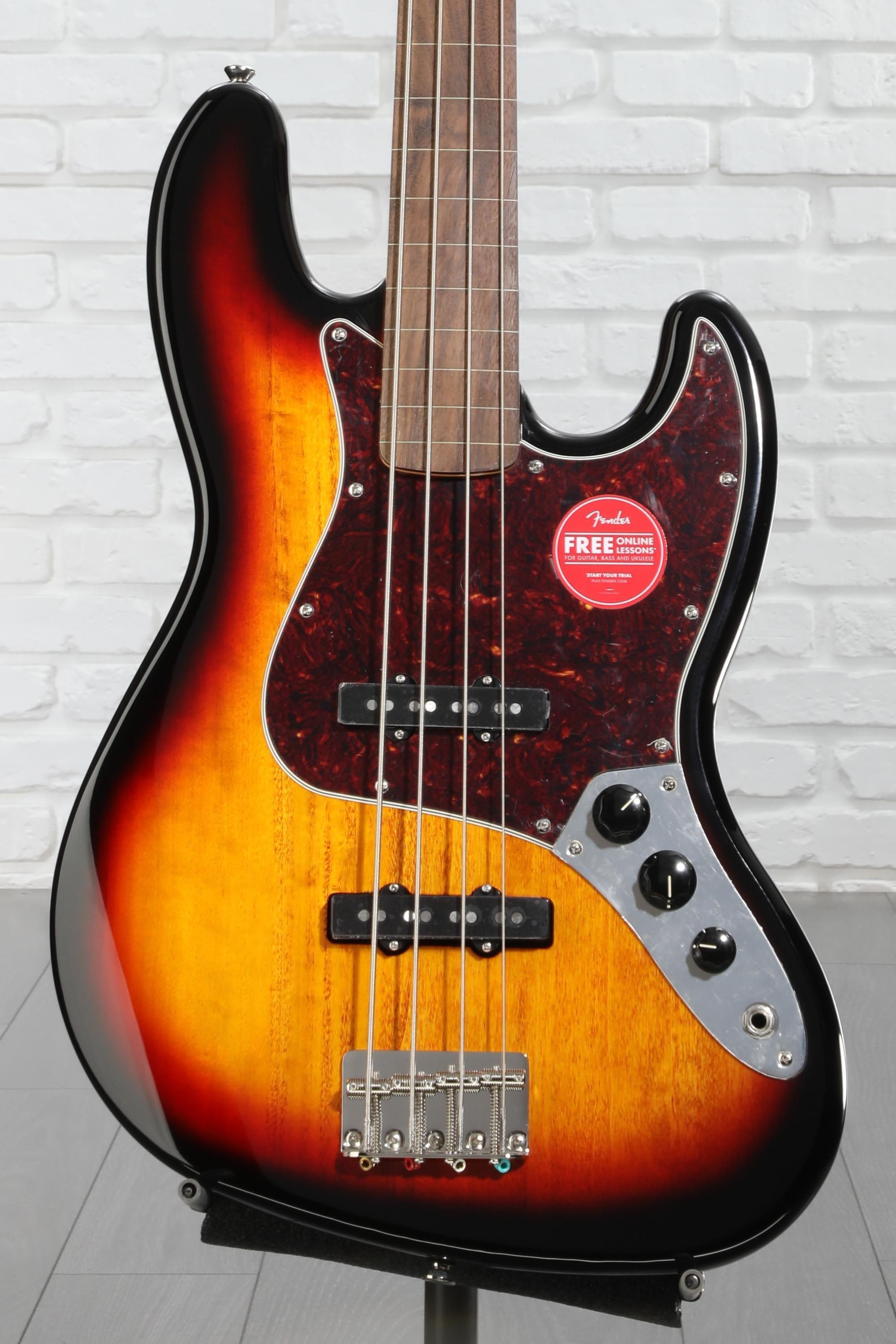 Squier Classic Vibe '60s Fretless Jazz Bass - 3-Tone Sunburst