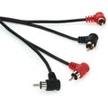 Photo of Hosa CRA-201RR Stereo Interconnect Dual Right Angle RCA to Dual Right Angle RCA Cable - 3 foot