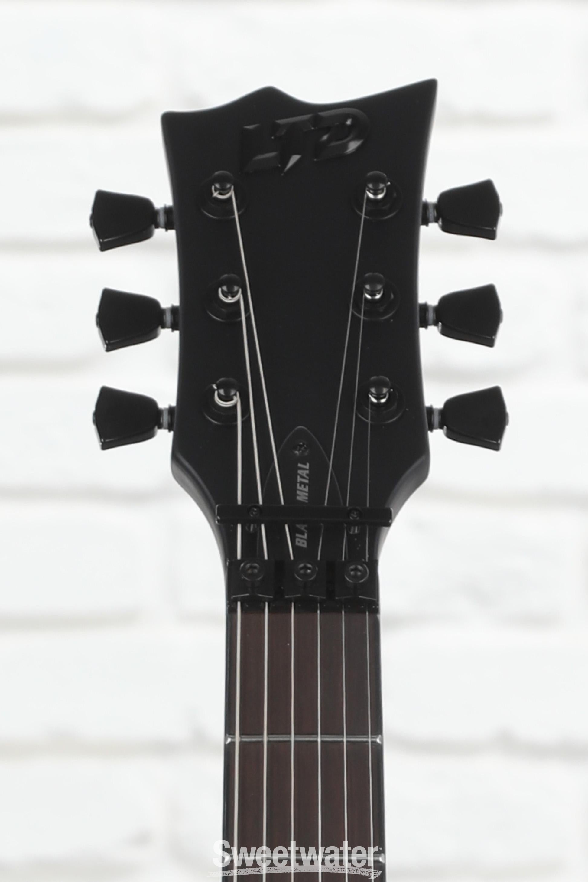 ESP LTD EC-FR Black Metal Electric Guitar - Black Satin | Sweetwater