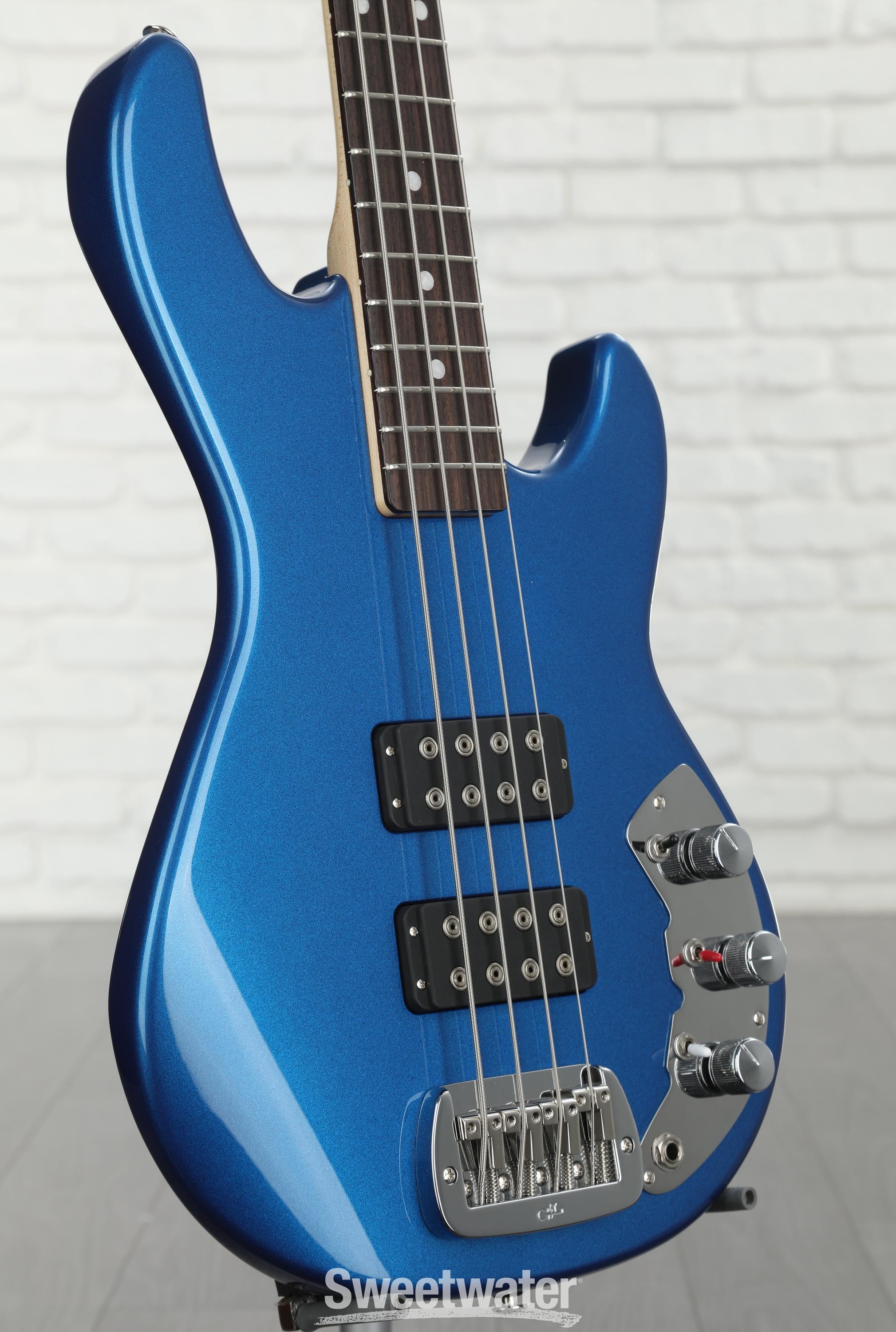 G&L CLF Research L-2000 Bass Guitar - Blue Metallic