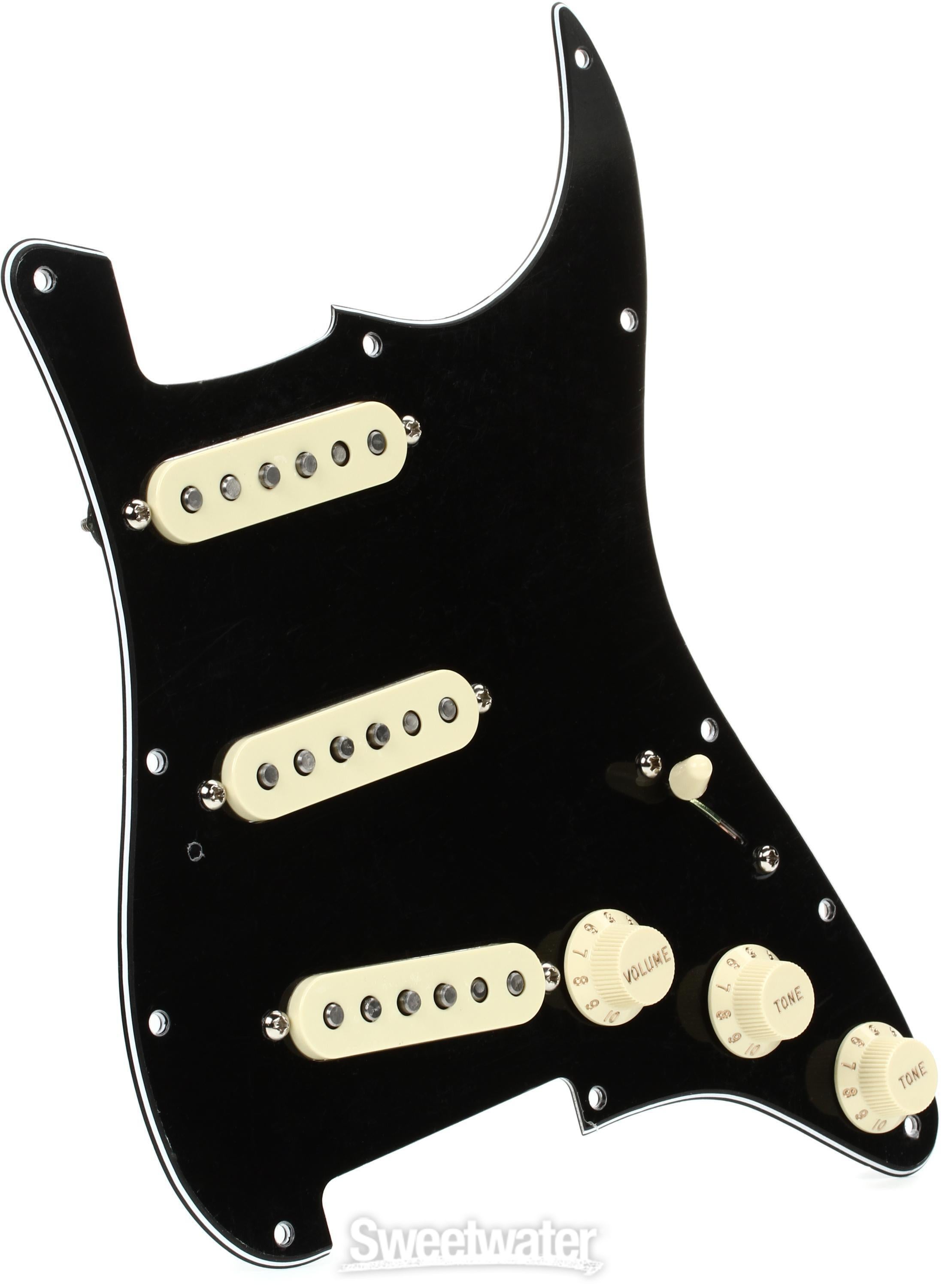 Fender Custom Fat '50s SSS Pre-wired Stratocaster Pickguard - Black 3-ply