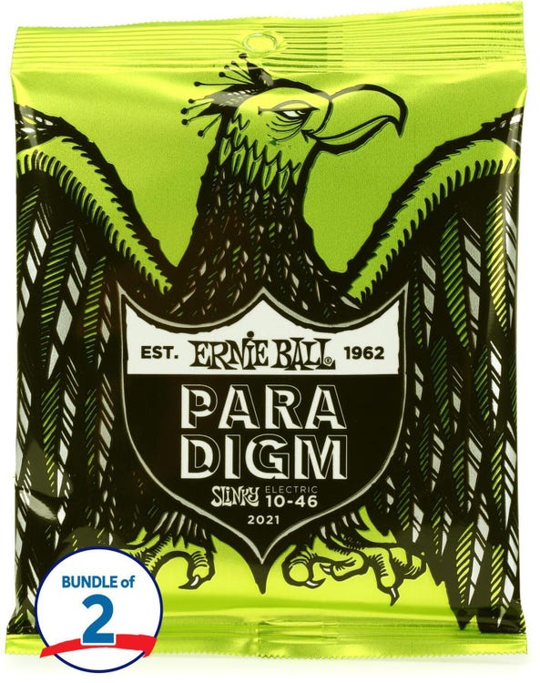 Ernie Ball 2021 Regular Slinky Paradigm Electric Guitar Strings - .010-.046 (2-pack)