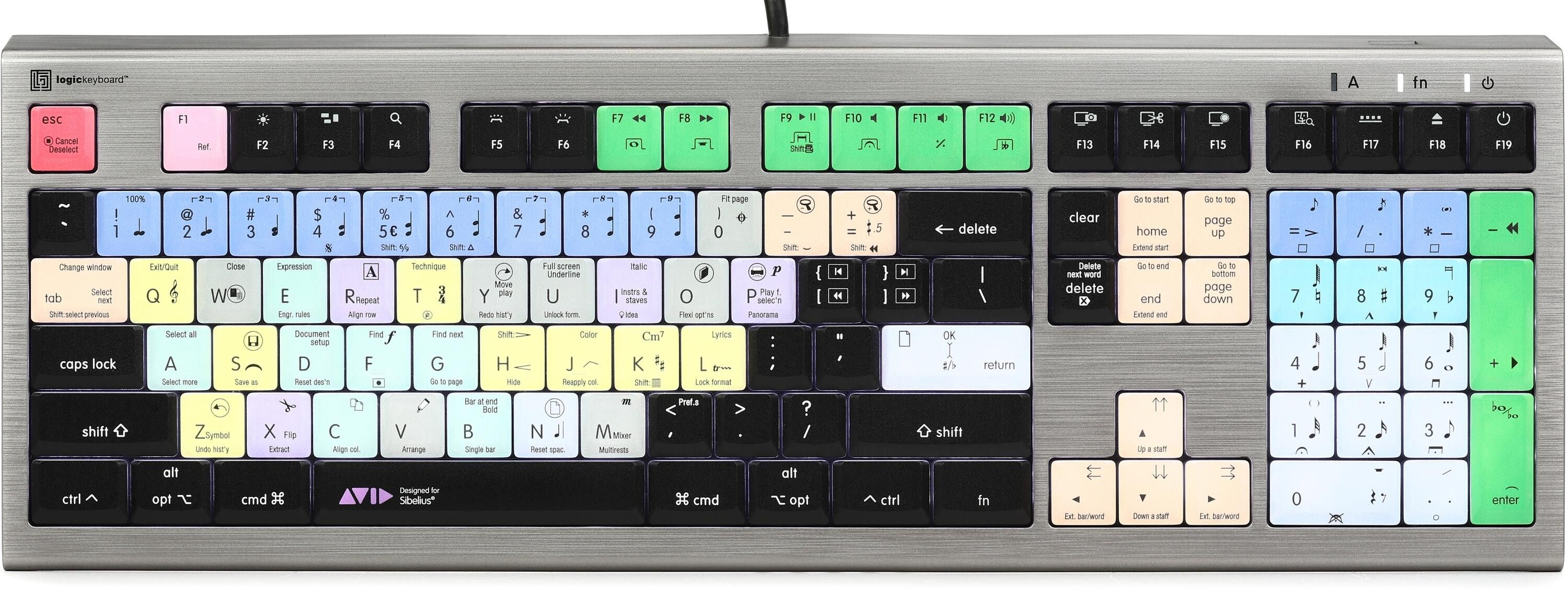 LogicKeyboard ASTRA2 Mac Backlit Keyboard for Avid Sibelius