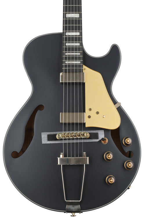 Ibanez Artcore Expressionist AG85 Hollowbody Electric Guitar - Black Flat |  Sweetwater