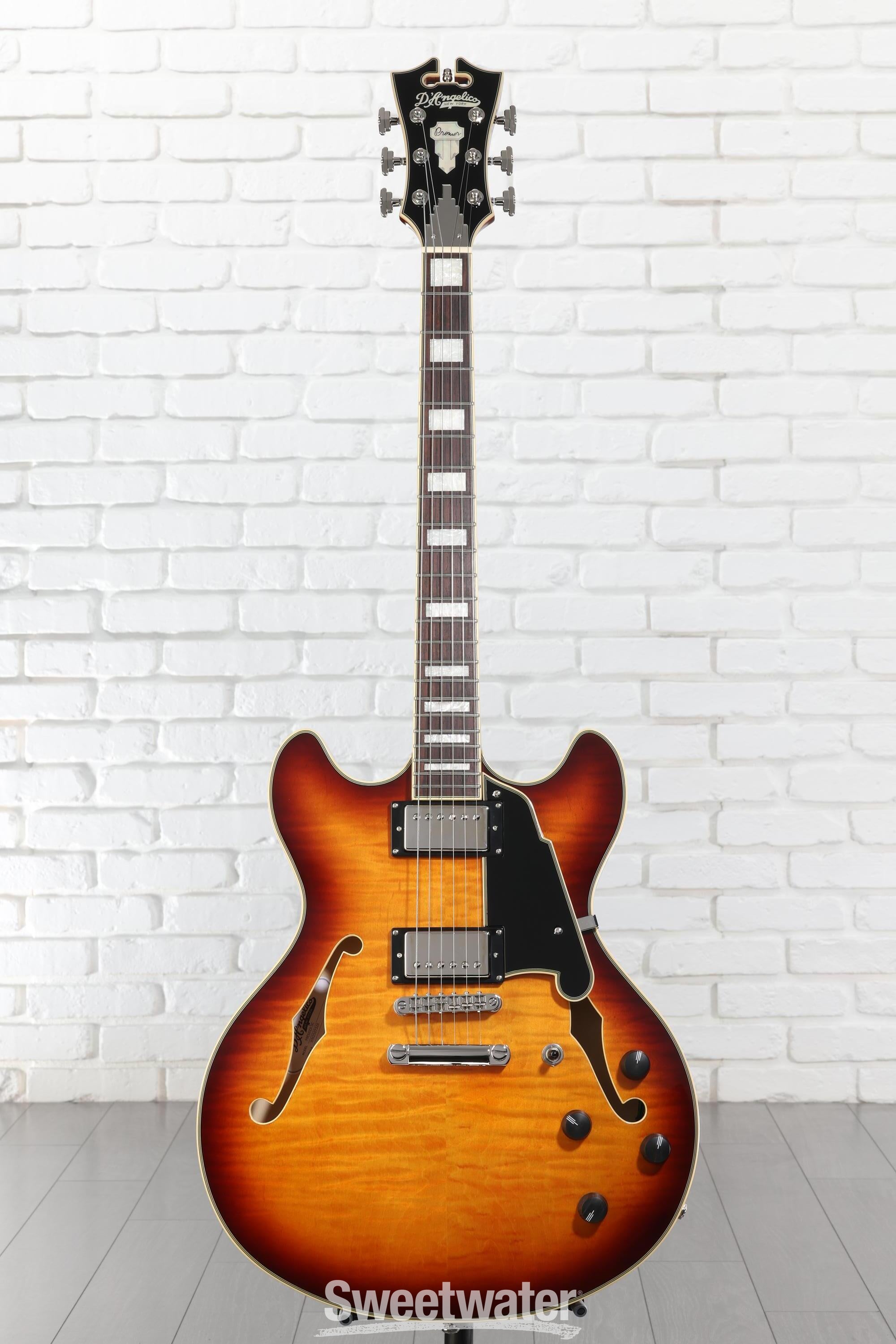 D'Angelico Premier DC Electric Guitar - Dark Iced Tea Burst with