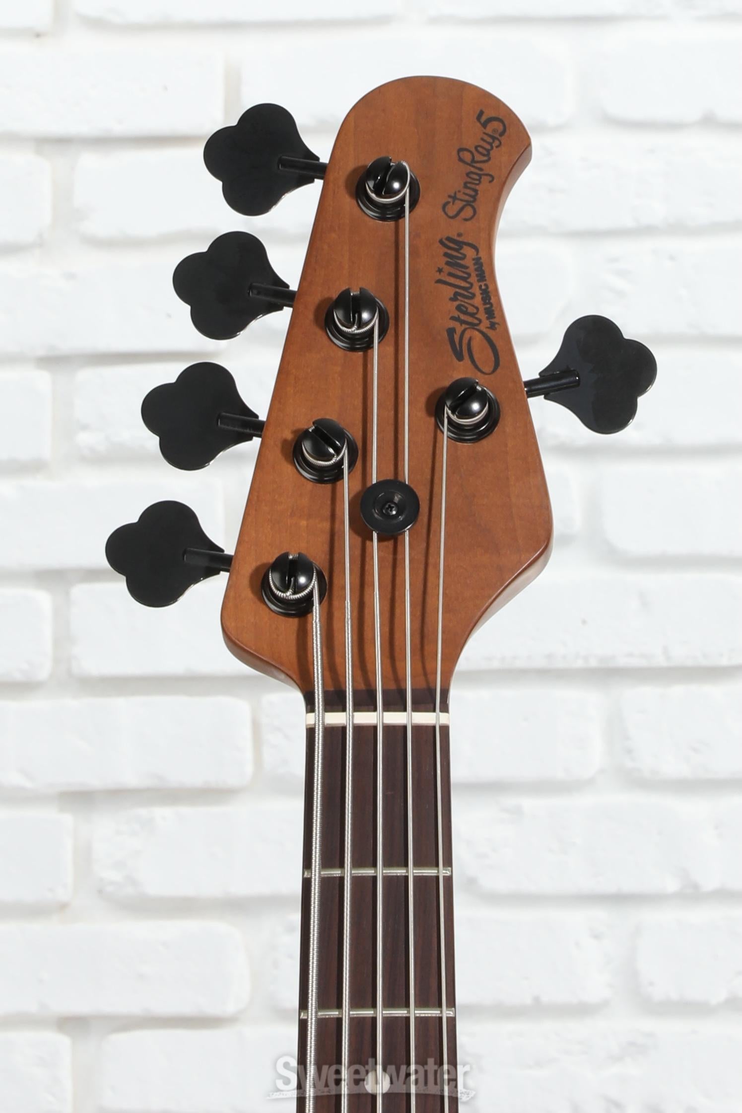 Sterling By Music Man StingRay RAY35 5-string Bass Guitar - Purple Sparkle