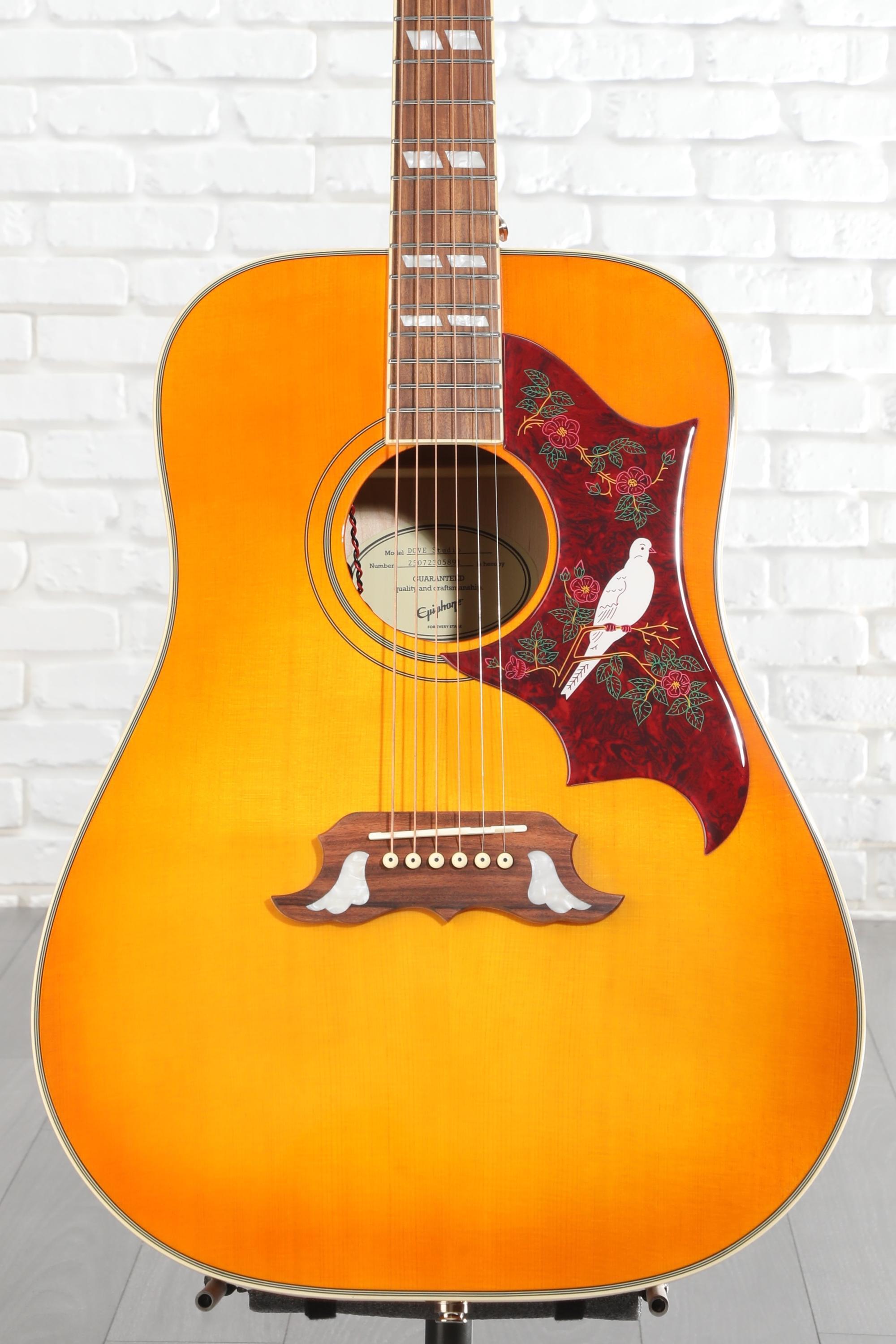 エピフォン Epiphone DOVE PRO Epiphone Dove Studio Acoustic-electric Guitar - Violin Burst