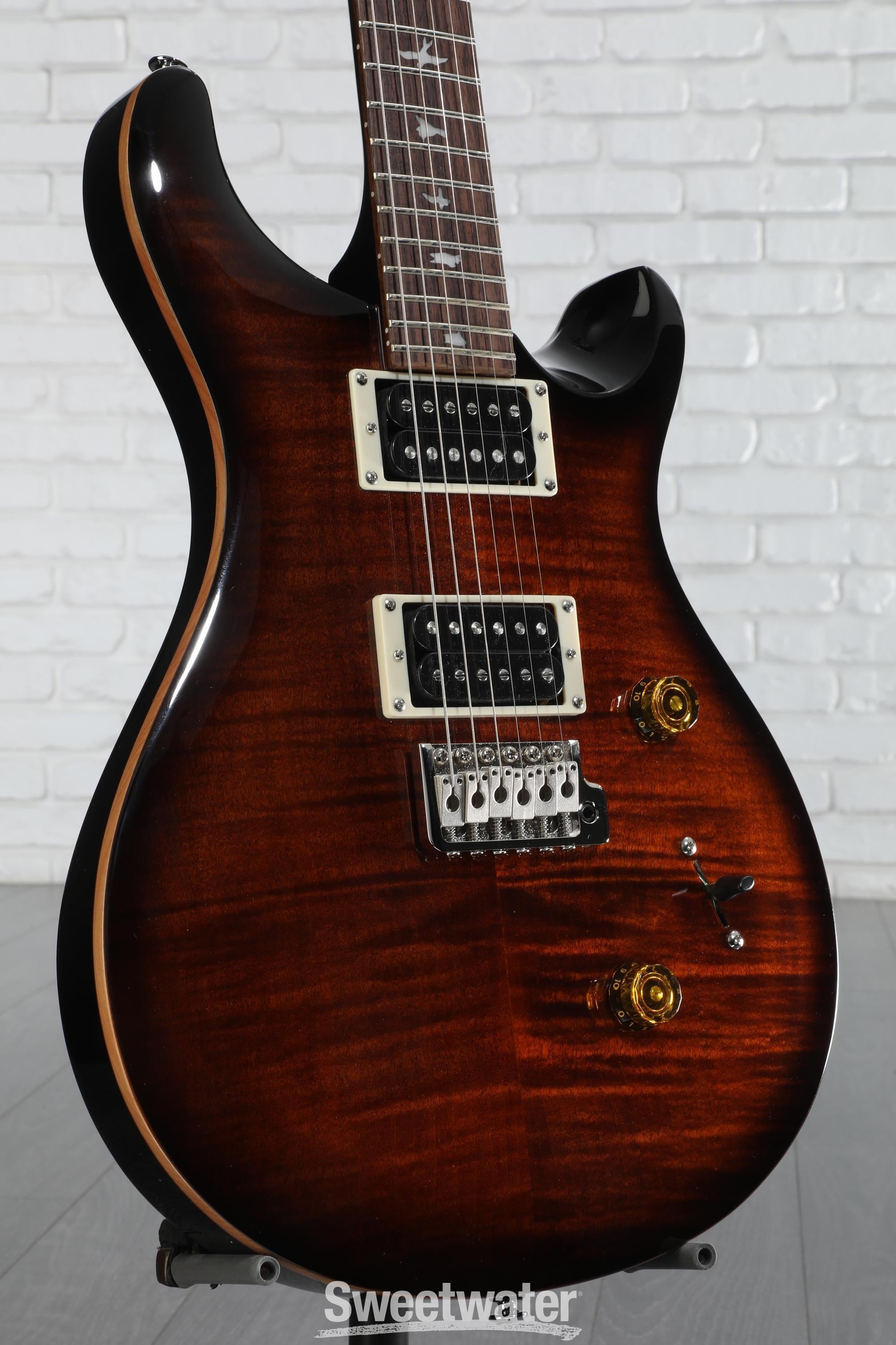 PRS SE Custom 24 ゴールド PRS SE Custom 24 Electric Guitar - Quilt Black Gold Sunburst