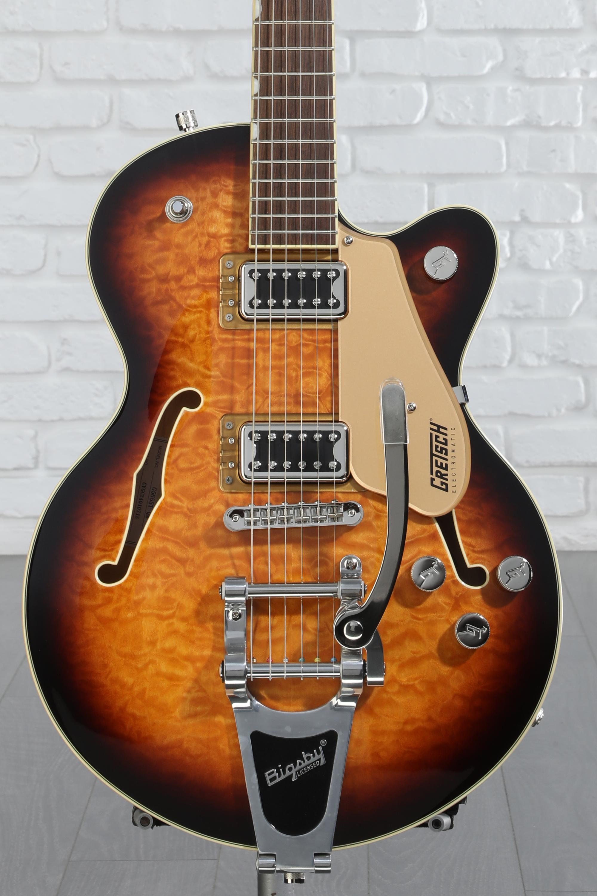 美しい Center Electromatic G5655T-QM Gretsch Block Semi Quilt Jr. ギター