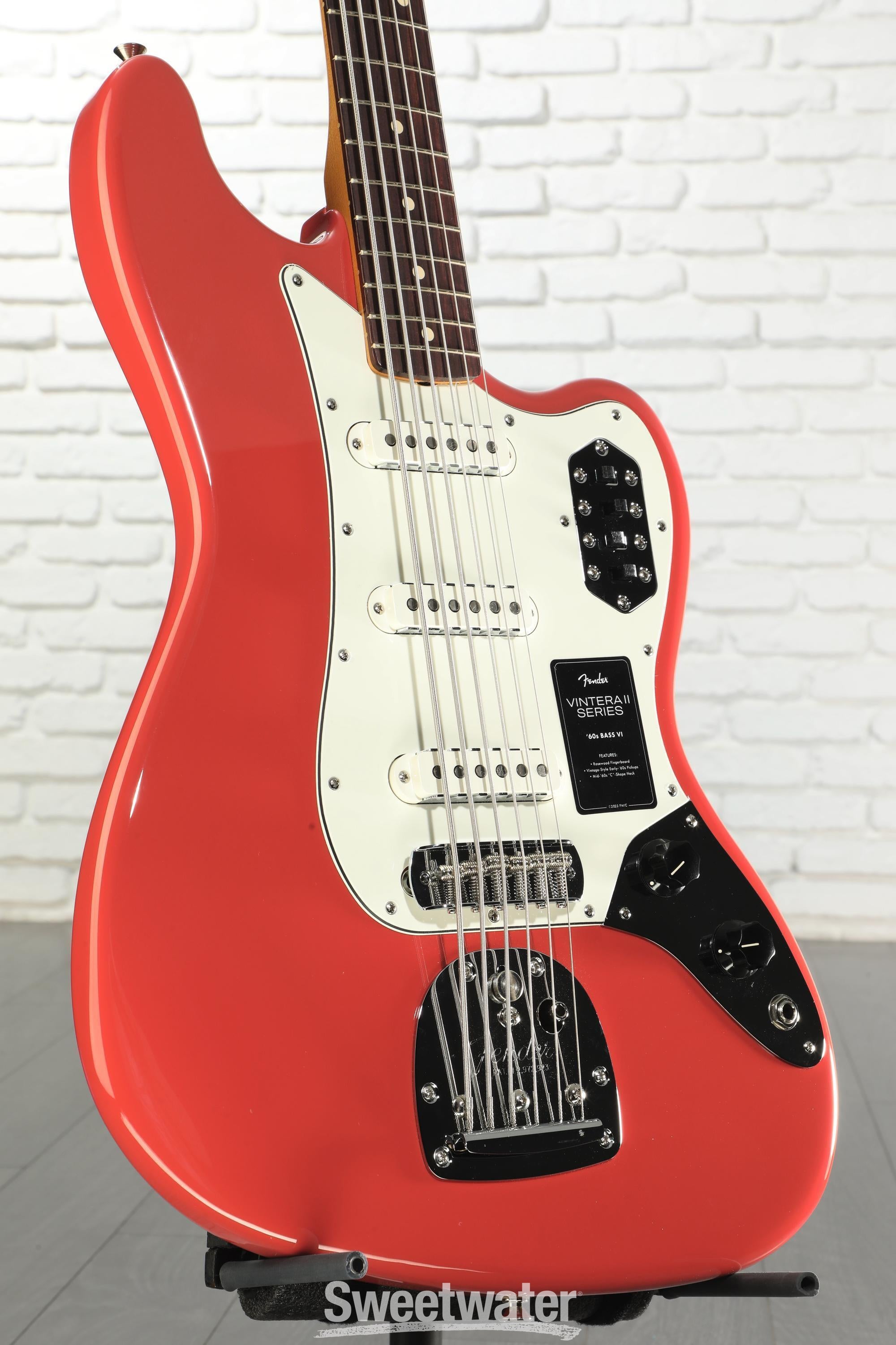 Fender Vintera II '60s Bass VI - Fiesta Red | Sweetwater