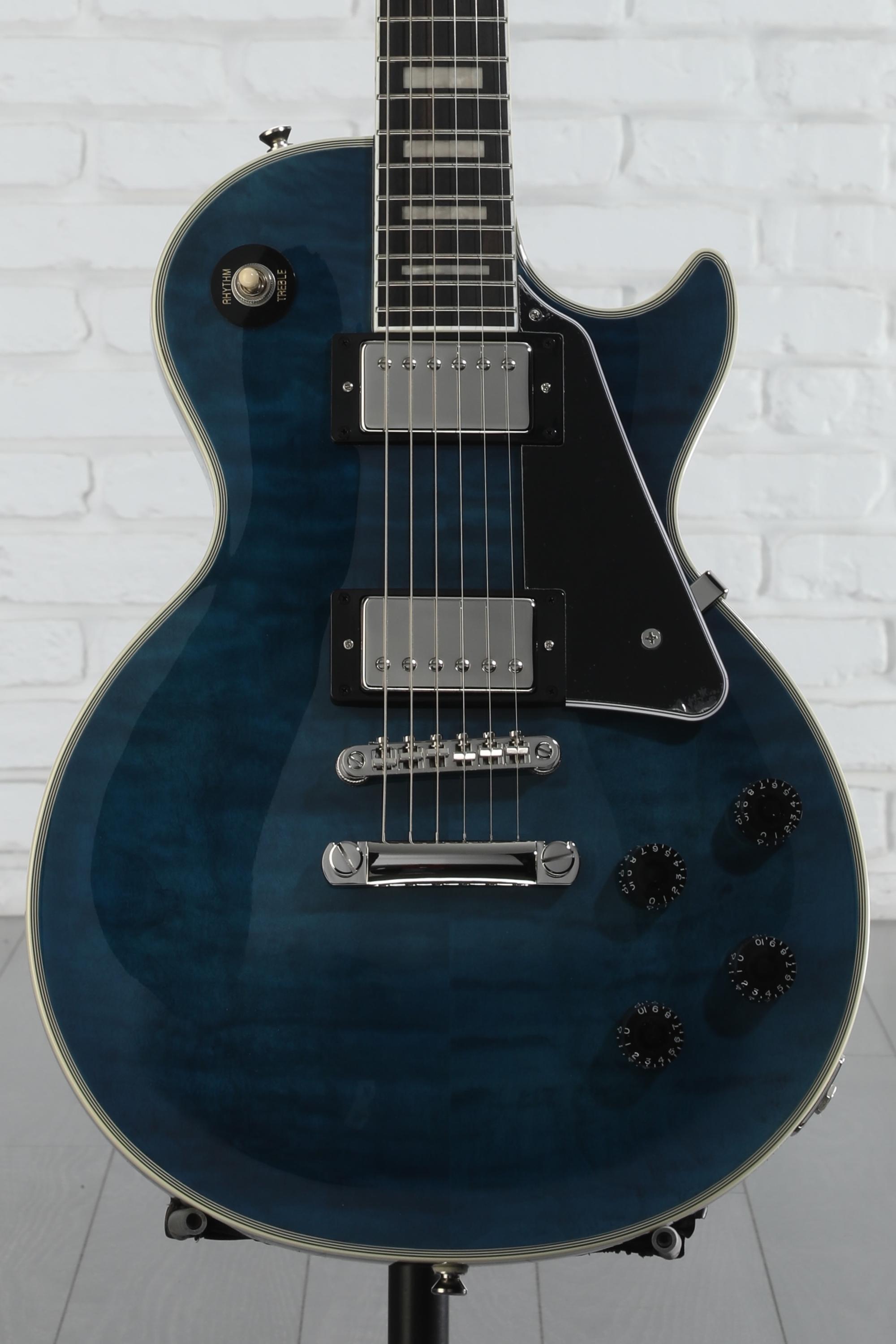 Epiphone Les Paul Custom Electric Guitar - Viper Blue, Sweetwater