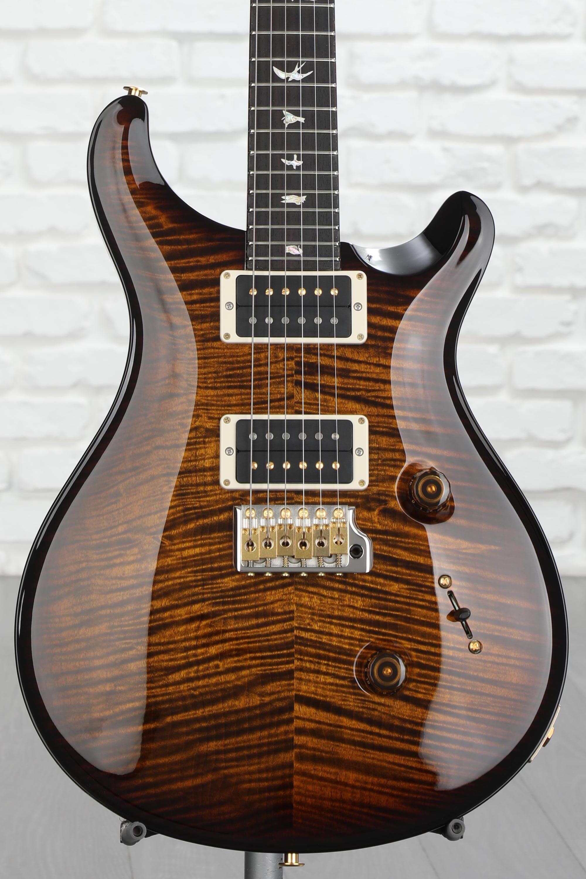 PRS Custom 24 Electric Guitar with Pattern Thin Neck - Black Gold Wrap  Burst 10-Top | Sweetwater