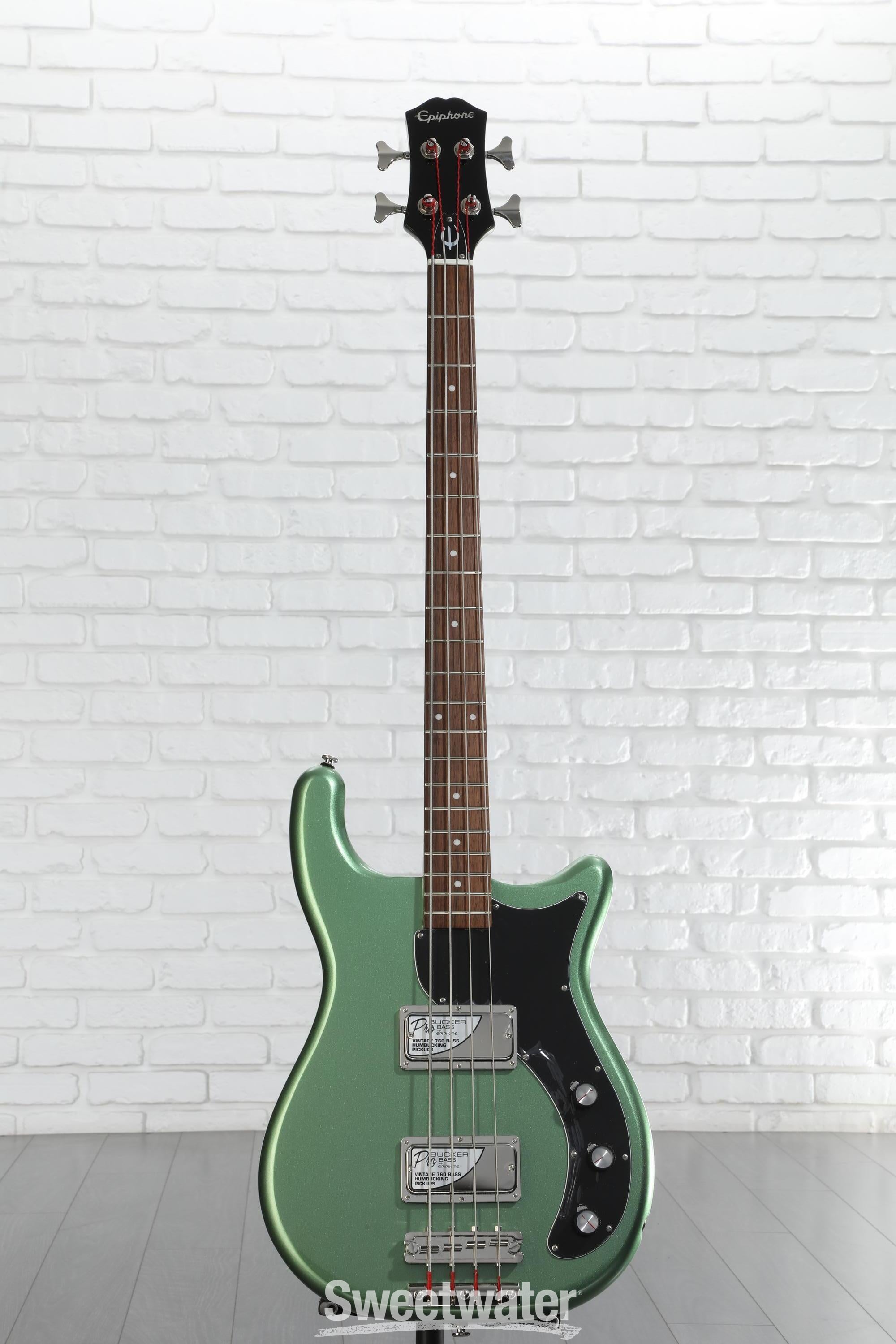 Epiphone Embassy Bassエレキベース グリーン Epiphone Embassy Bass Wanderlust Green Metallic | The Music Zoo