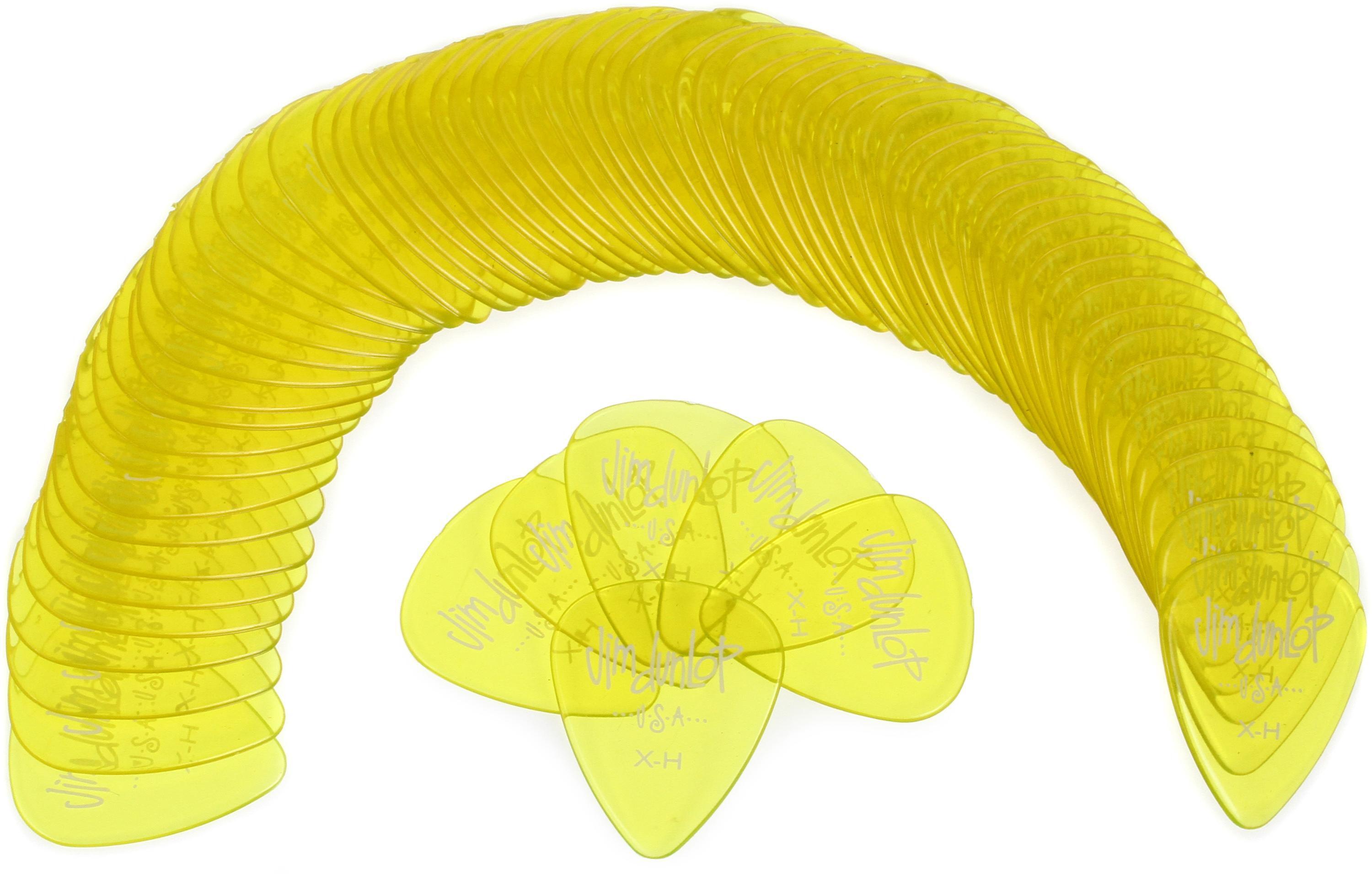 Photo of Dunlop 486RXH Gels Guitar Picks Yellow Extra Heavy 72-pack