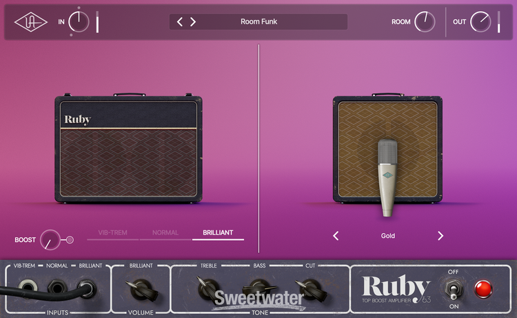 Universal Audio UAD Ruby '63 Top Boost Amplifier Plug-in