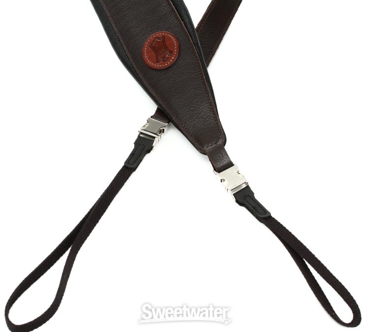Levy's Garment Leather Banjo Strap - Dark Brown (MGB2Q-DBR