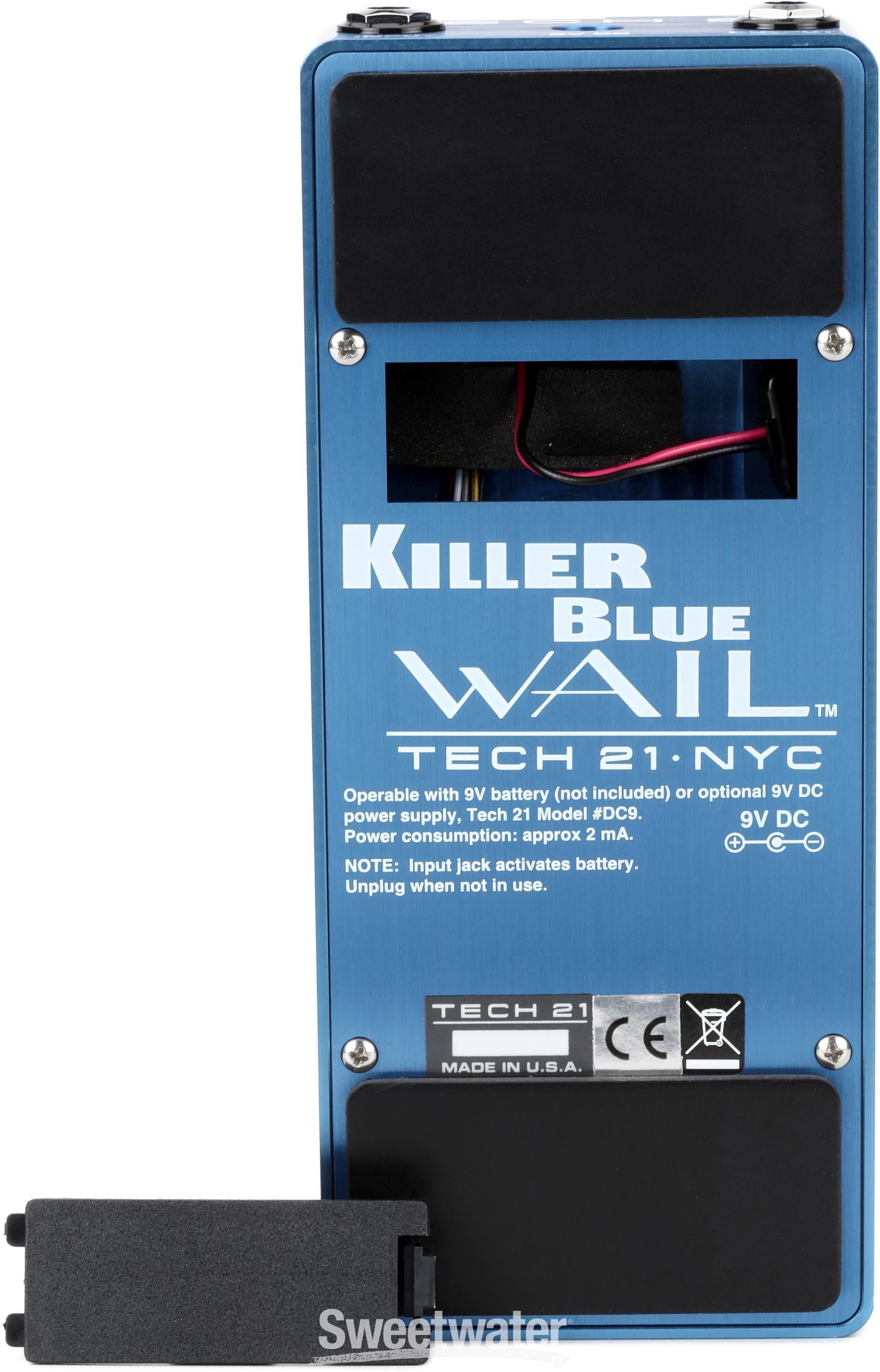 Tech 21 Killer Blue Wail Bass Wah Pedal - Blue | Sweetwater