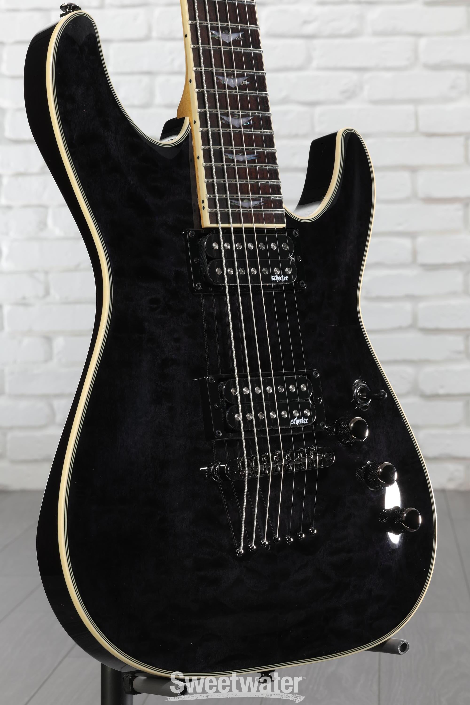 Schecter Omen Extreme-7 Electric Guitar - See Thru Black | Sweetwater